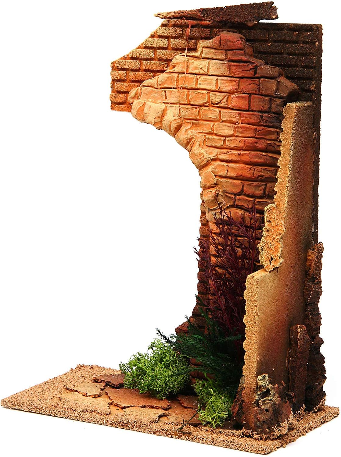 Nativity Setting, Half Arch with Bricks and Flowers