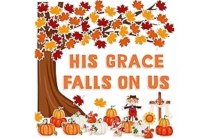 Konsait 89PCS His Grace Falls on Us Christian Bulletin Board Sets