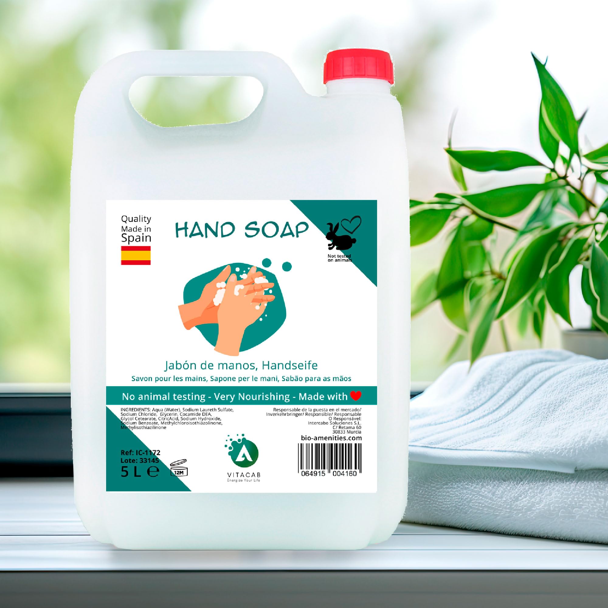 Sapone per le Mani Handseife – Confezione da 2 Caraffe da 5 Litri, Sapone Liquido Delicato, Detergente Mani Uso Frequente, Schiuma Efficace, Formato Conveniente