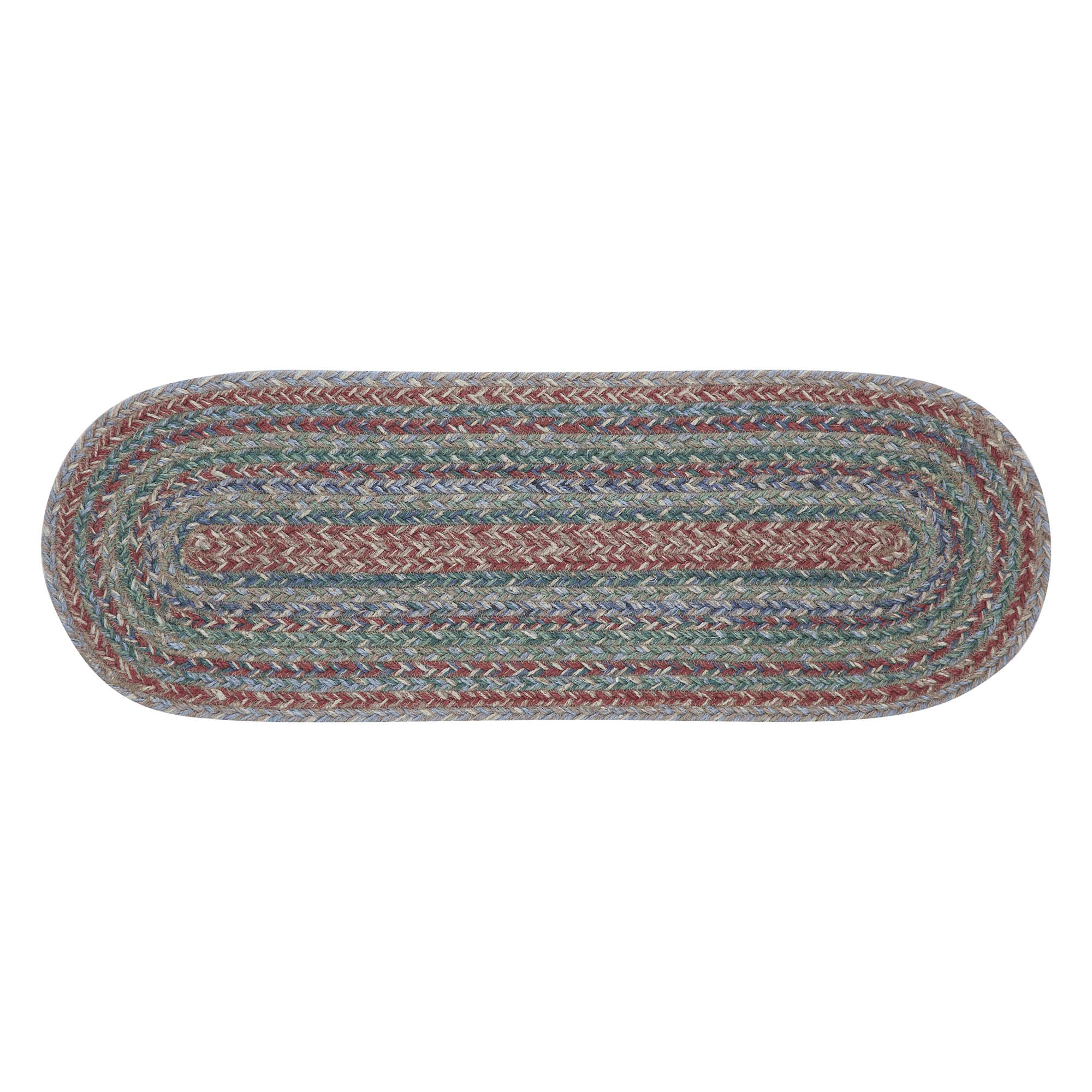 VHC Brands Camino de mesa ovalado de yute múltiple tejido para decoración de granja, 30,5 x 91,4 cm