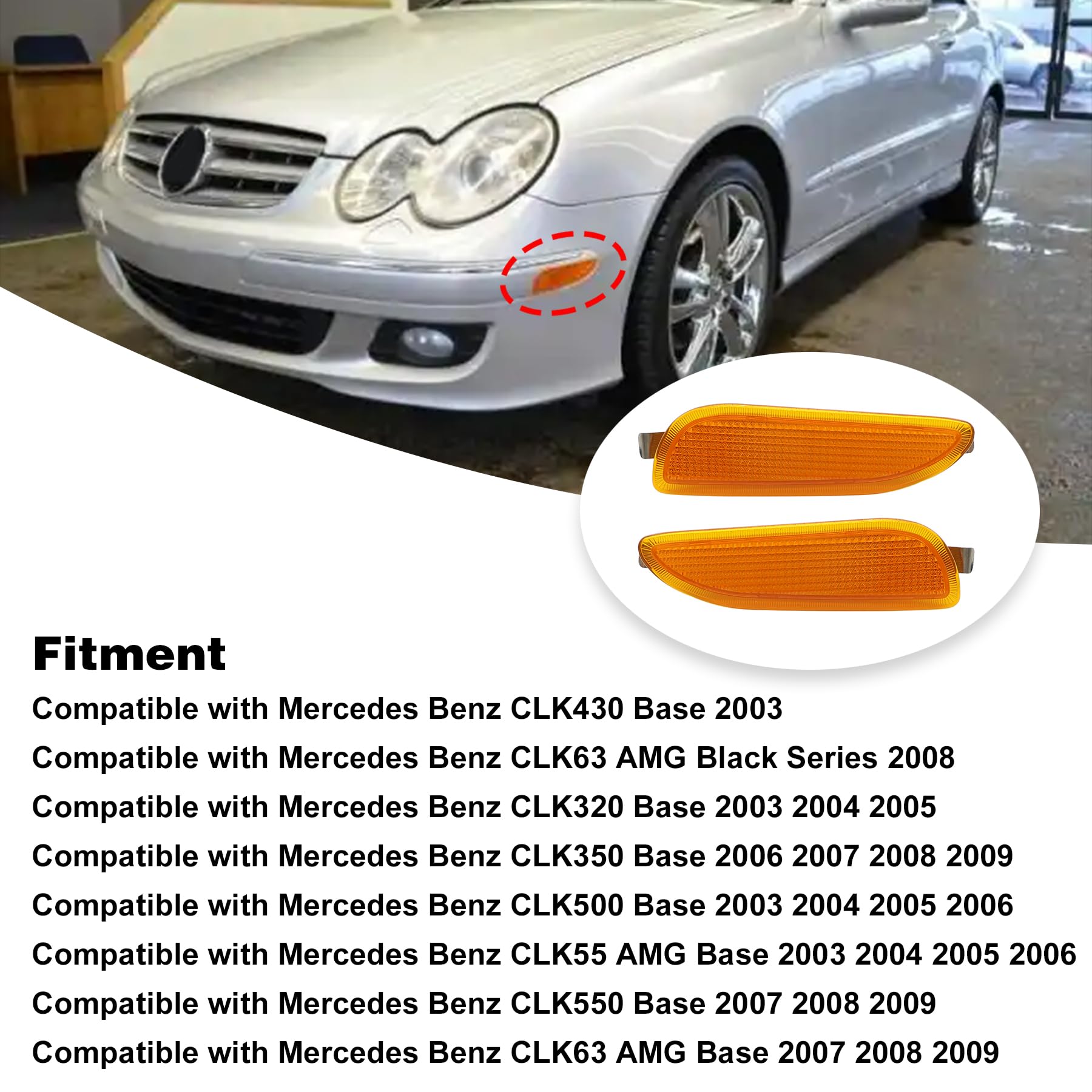 Compatible With Mercedes-Benz For CLK350 2006-2009 CLK500 2003-200 209 series CLK Convertibles, 2005 - 2009