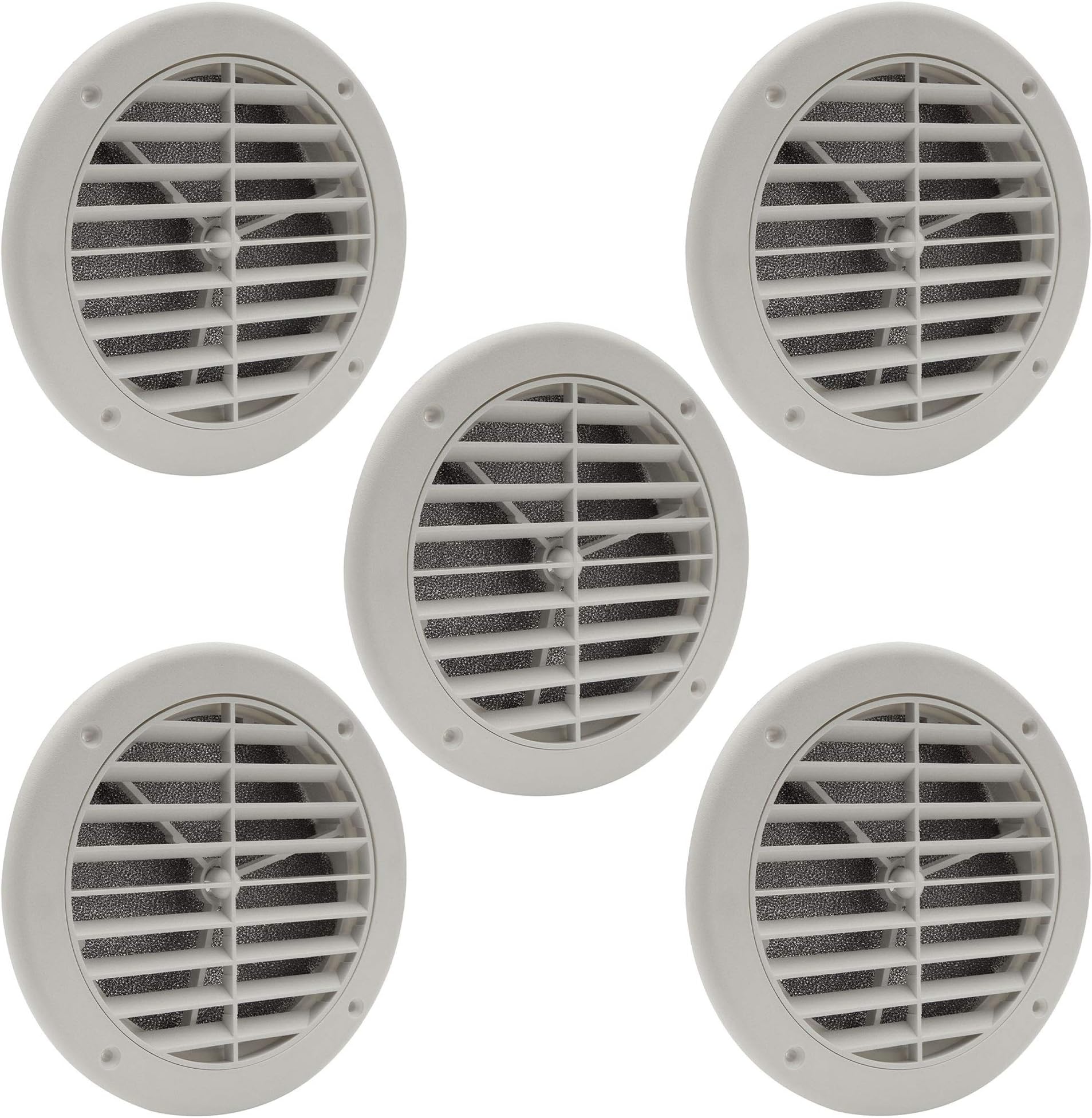 RecPro RV AC Vent 5" Side Vent Optional Charcoal Filter