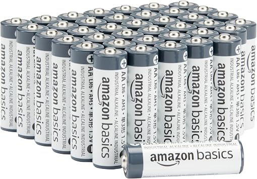 Amazon Basics AA- Alkali-Batterien, 1,5 V, 5 Jahre lagerfähig, 40 Stück