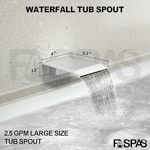 Miniatura 4 de Sistema de ducha con boquilla de bañera, juego de grifo de ducha montado en la pared para baño con cabezal de ducha de lluvia de 10 pulgadas y