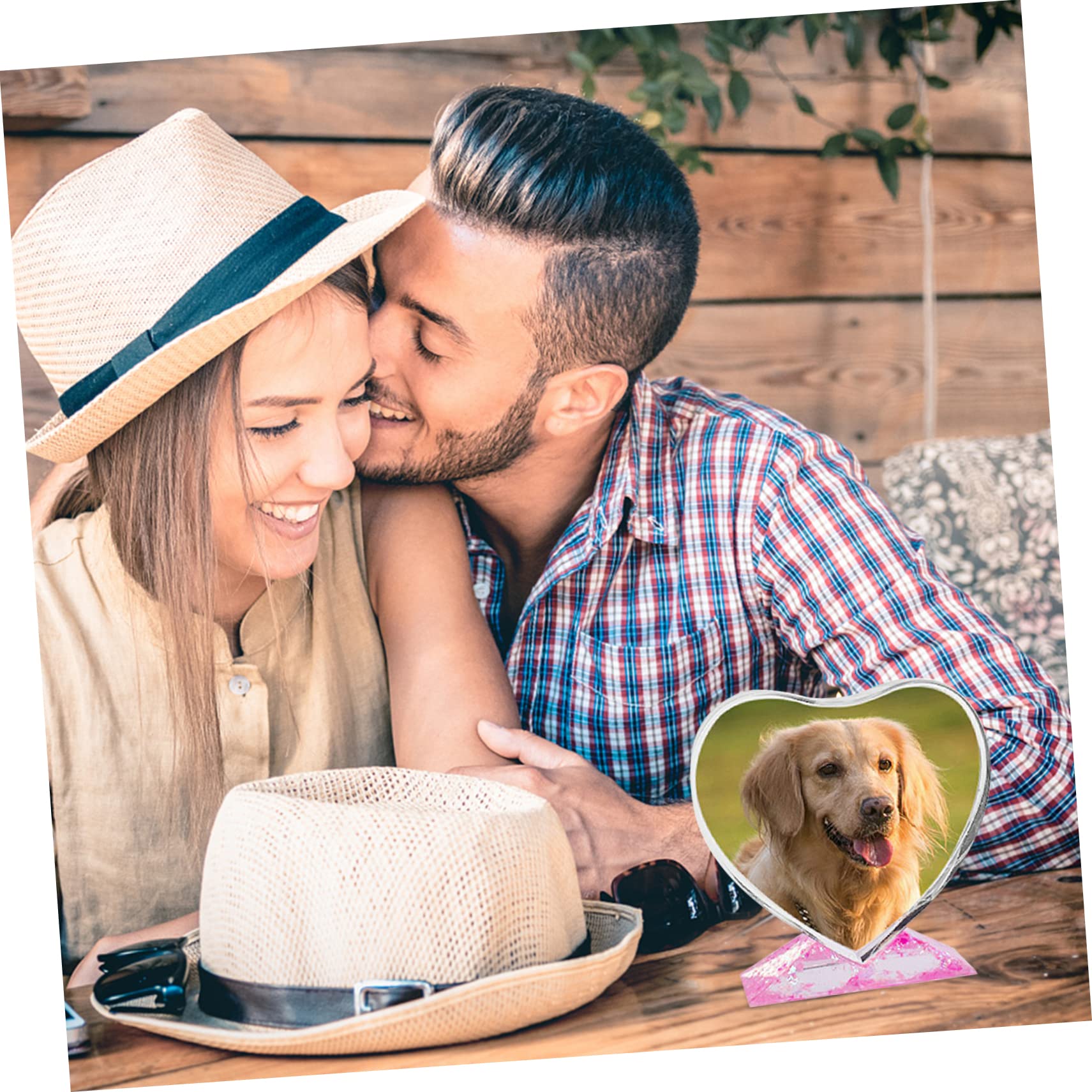 Housoutil 1pc Love Photo Frame Mold Mold Frame Shaped DIY Heart White