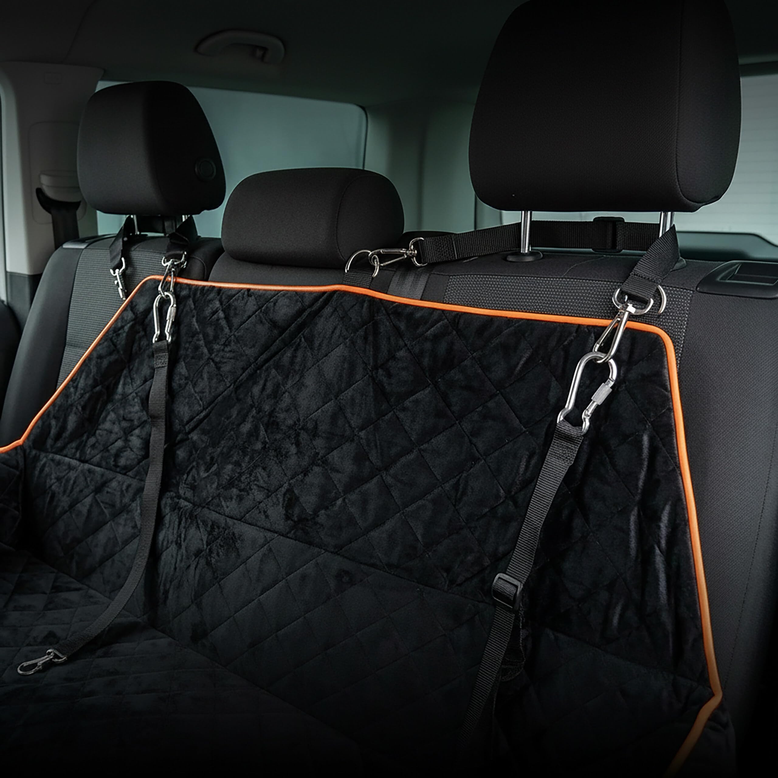 Relaxdays Asiento de Coche para Perros, Maletero y Asiento Trasero, Negro | perros grandes de hasta 60 kg, XXL, protección para el maletero, dimensiones: (Al x An x Fon) 20 x 110 x 50 cm