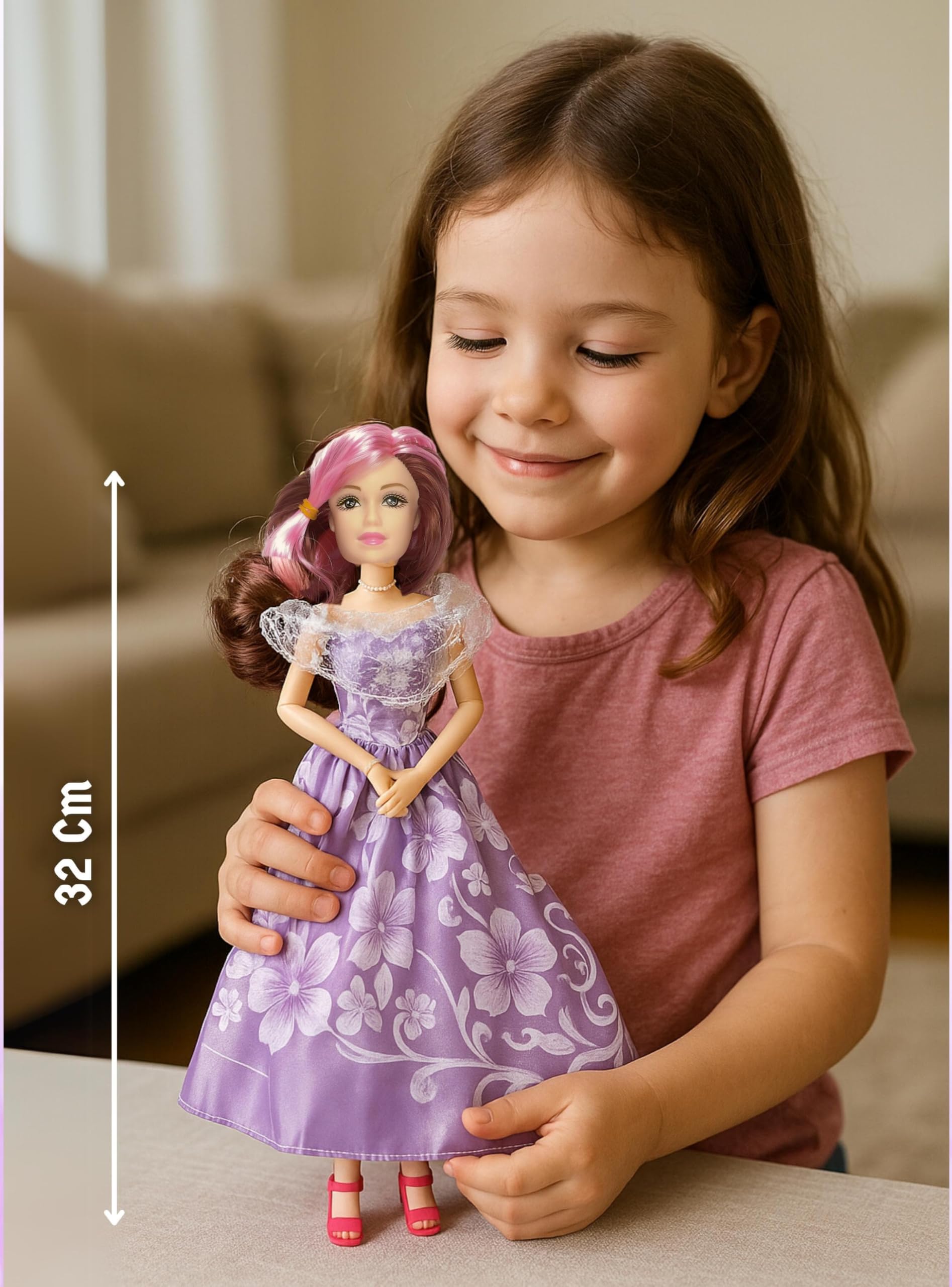 Finroth Premium Beautiful Movable Doll for Kids - Perfect Dolls for Girls Age 5 to 10 Years - Ideal Doll House Accessory for Girls Age 5 to 10 Years - Image 4 thumbnail