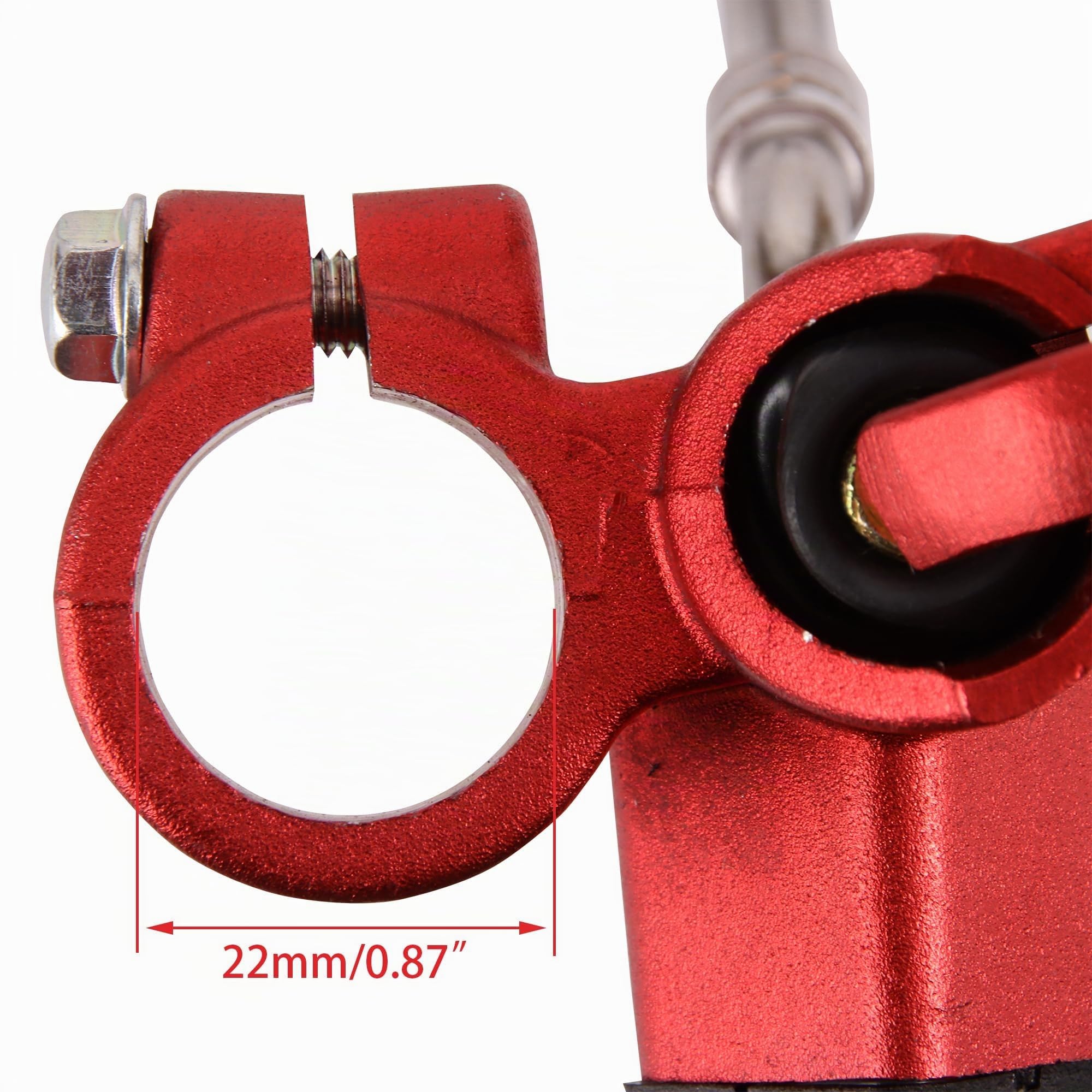 WOOSTAR Palanca de Embrague Cilindro Maestro Hidráulico con Tubo Combustible Reemplazo para Suzuki 125cc 150cc 180cc 200cc 250cc Vertical Motor Motocicleta Pocket Bike Pit Dirt Bike ATV Quad Rojo