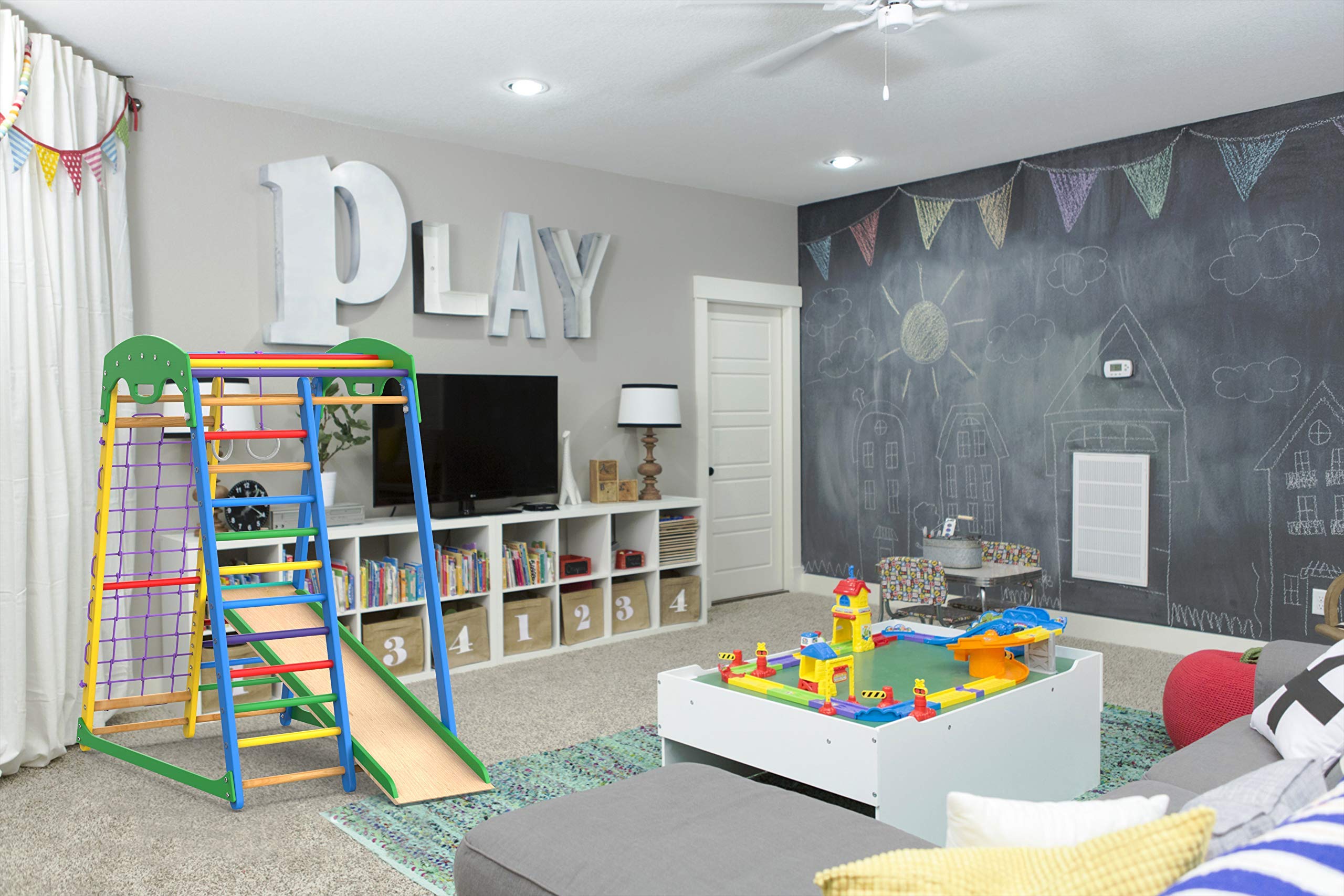 Indoor Playground Toddler Climber Slide Kids Jungle Gym Playset