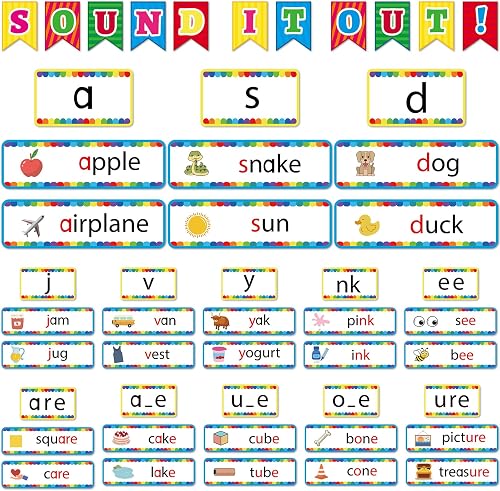 191 PCS Sound Wall Bulletin Board Set Sound It Out Classroom Decoration Phonics 