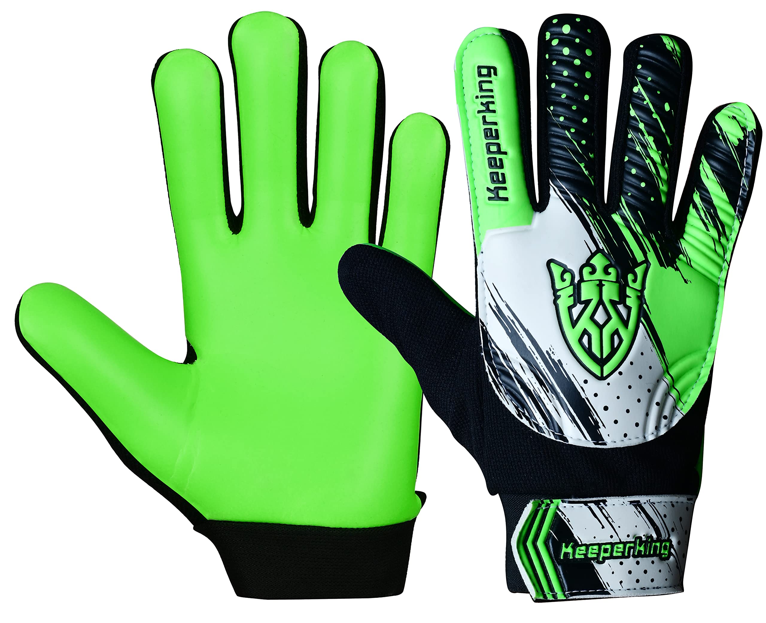 Keeperking Torwarthandschuhe Kinder Clawxen, Jungen und Mädchen, Junior Fußballhandschuhe Fußball Spielerhandschuhe für Jungen tormannhandschuhe Große 3-7
