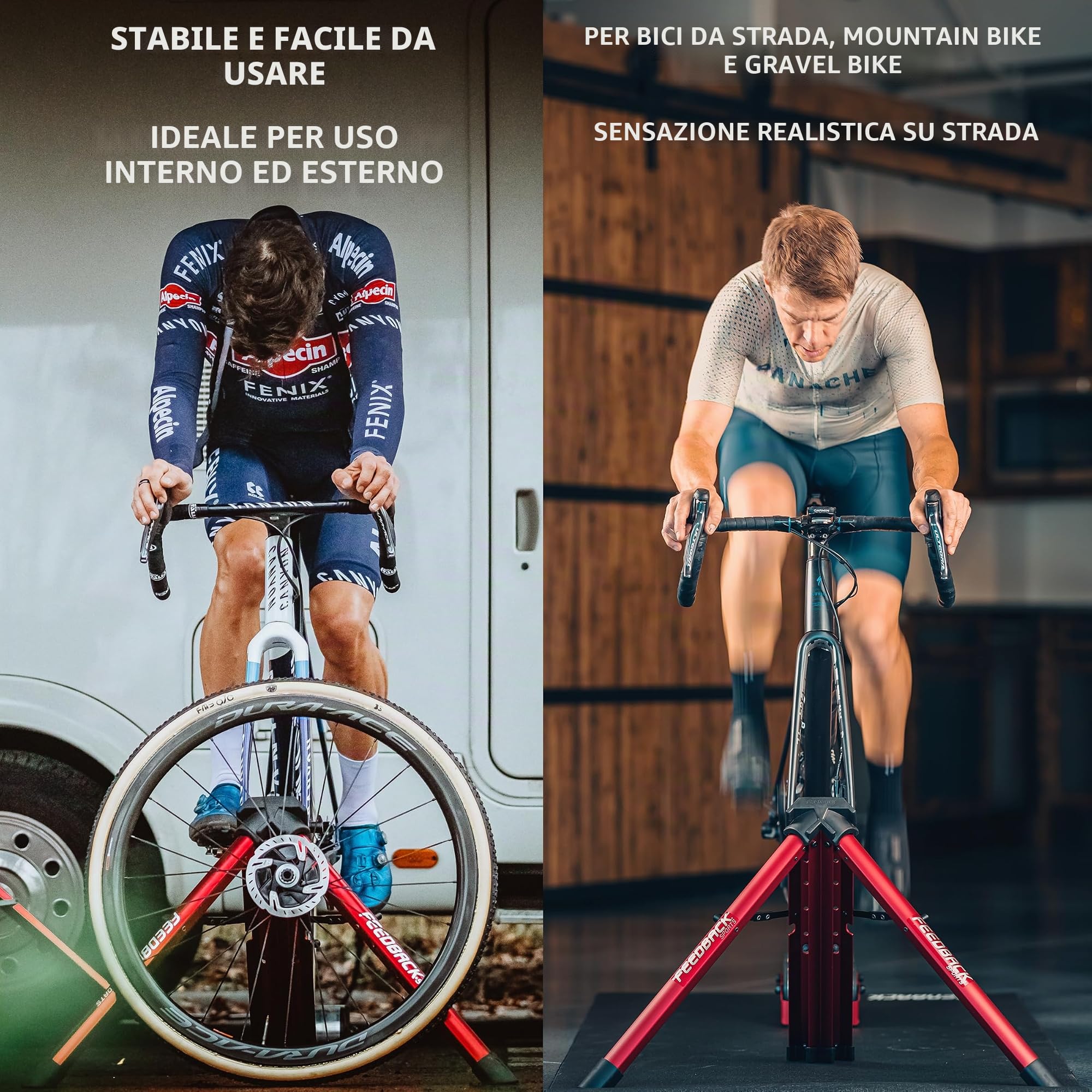 Feedback Sports Omnium Over-Drive - Allenatore portatile per bicicletta, con tecnologia Live Ride, per uso interno/esterno, resistenza progressiva, compatibile con Zwift, leggero, con borsa da viaggio