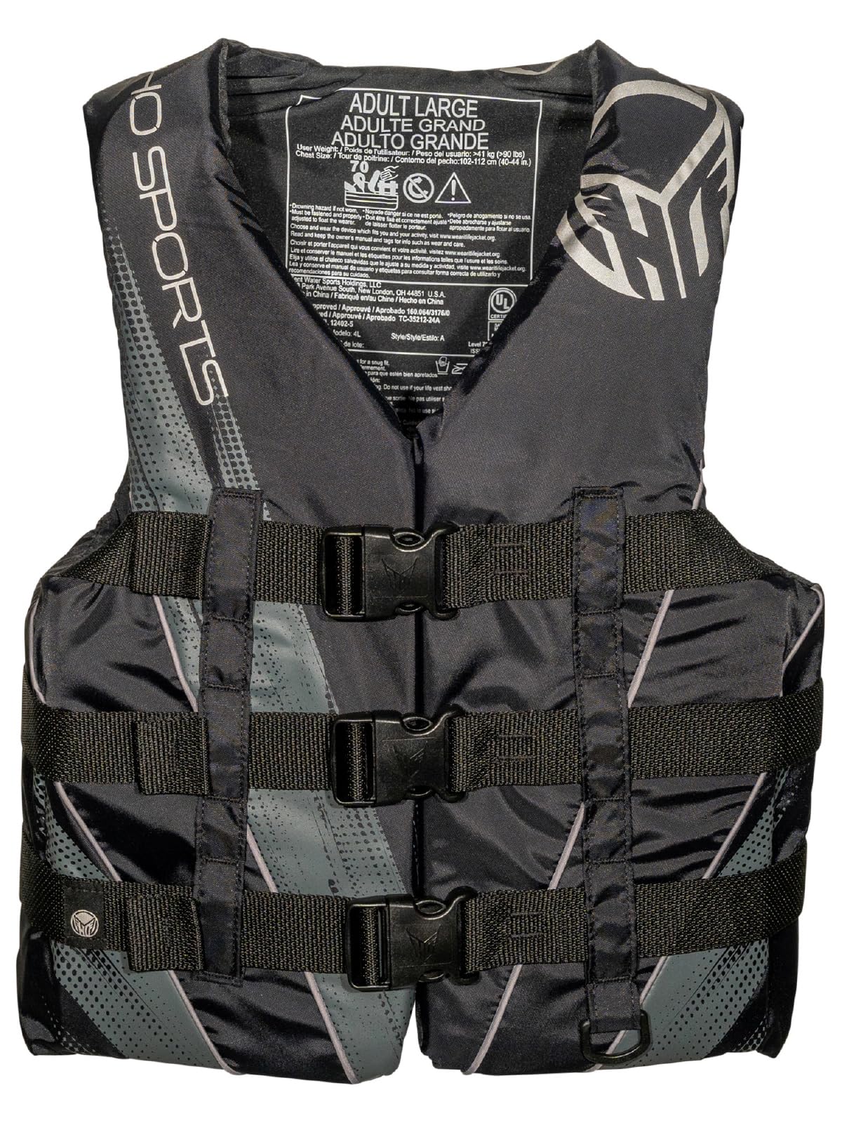 HO Sports Voyager Life Vest - USCG Approved Unisex Adult Life Jacket - Lightweight Wake Sports Life Vest - Nylon Exterior with Adjustable
