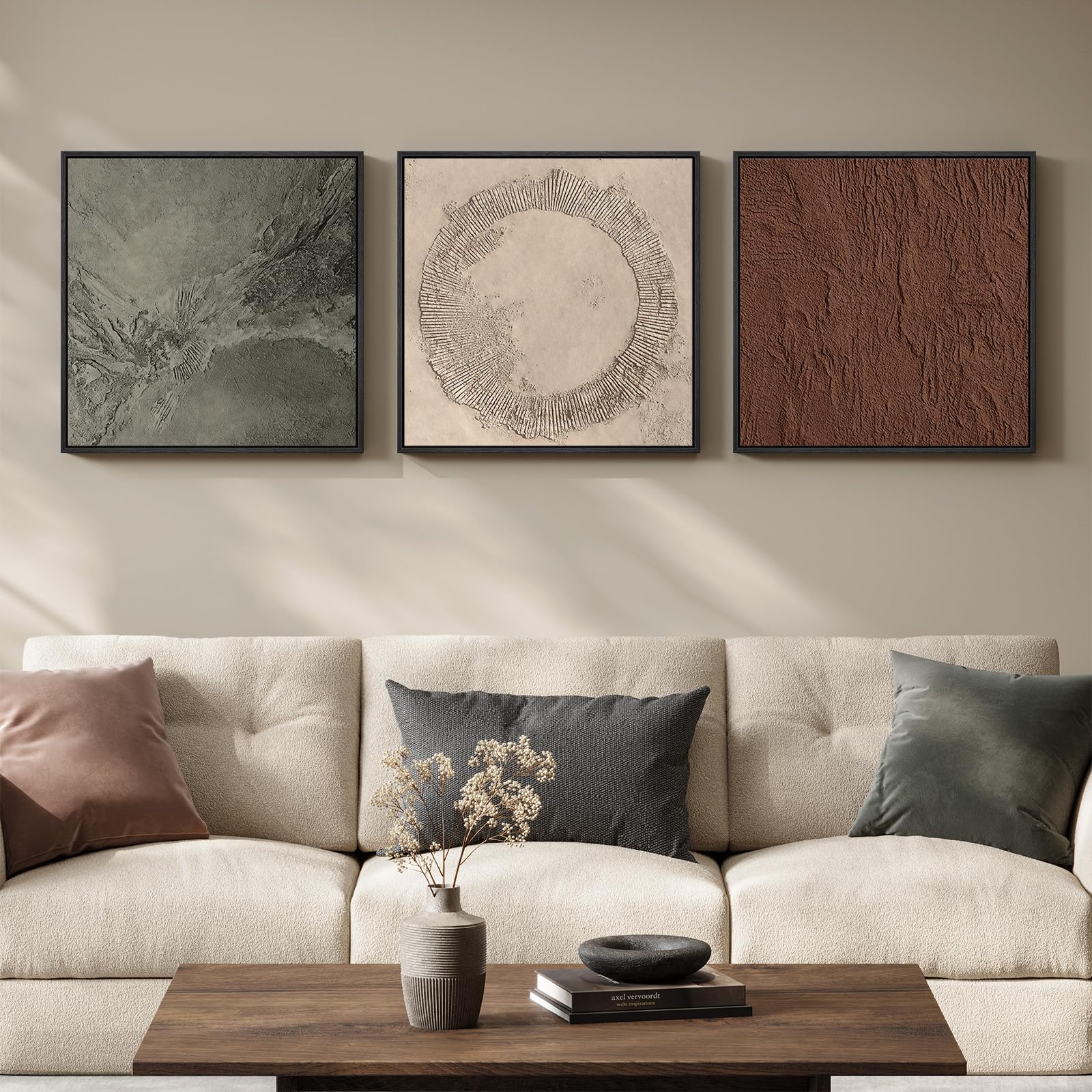 Photo 1 of Cuspin 3-Piece Abstract Wall Art Set, 24x24 Inch