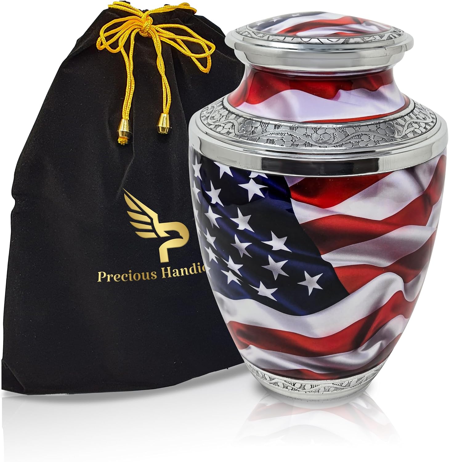 Country Flag Cremation Urn for Human Ashes for Funeral, Burial or Home. Urn for Ashes Adult Male Female Large Urns for Dad Mom and Cremation Urns for Human Ashes (US Flag)