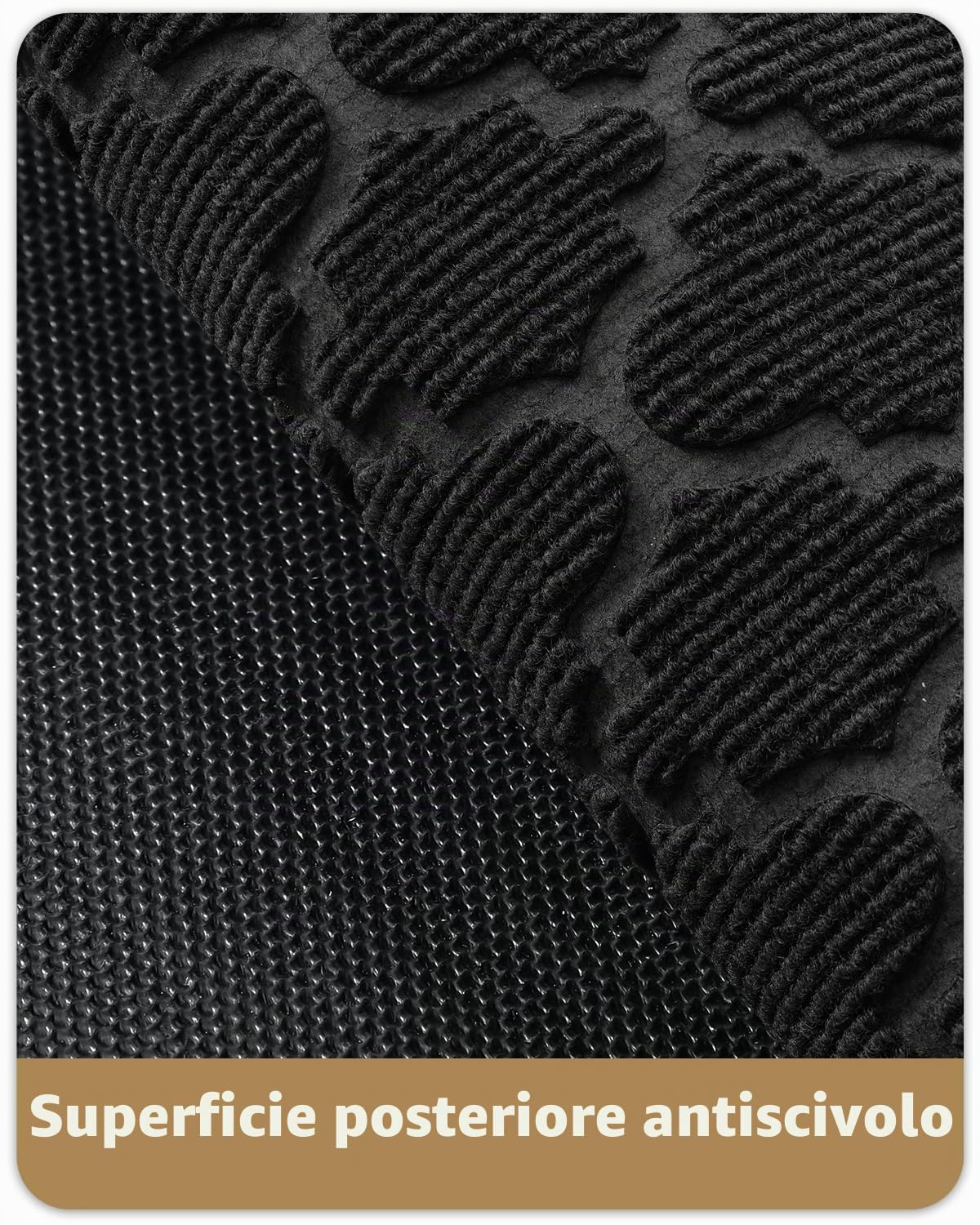 COLOR&GEOMETRY Zerbino Ingresso Impermeabile Antiscivolo, 60x90cm, Nero | Antiscivolo, Resistente, lavabile, zerbino ingresso per interno ed esterno