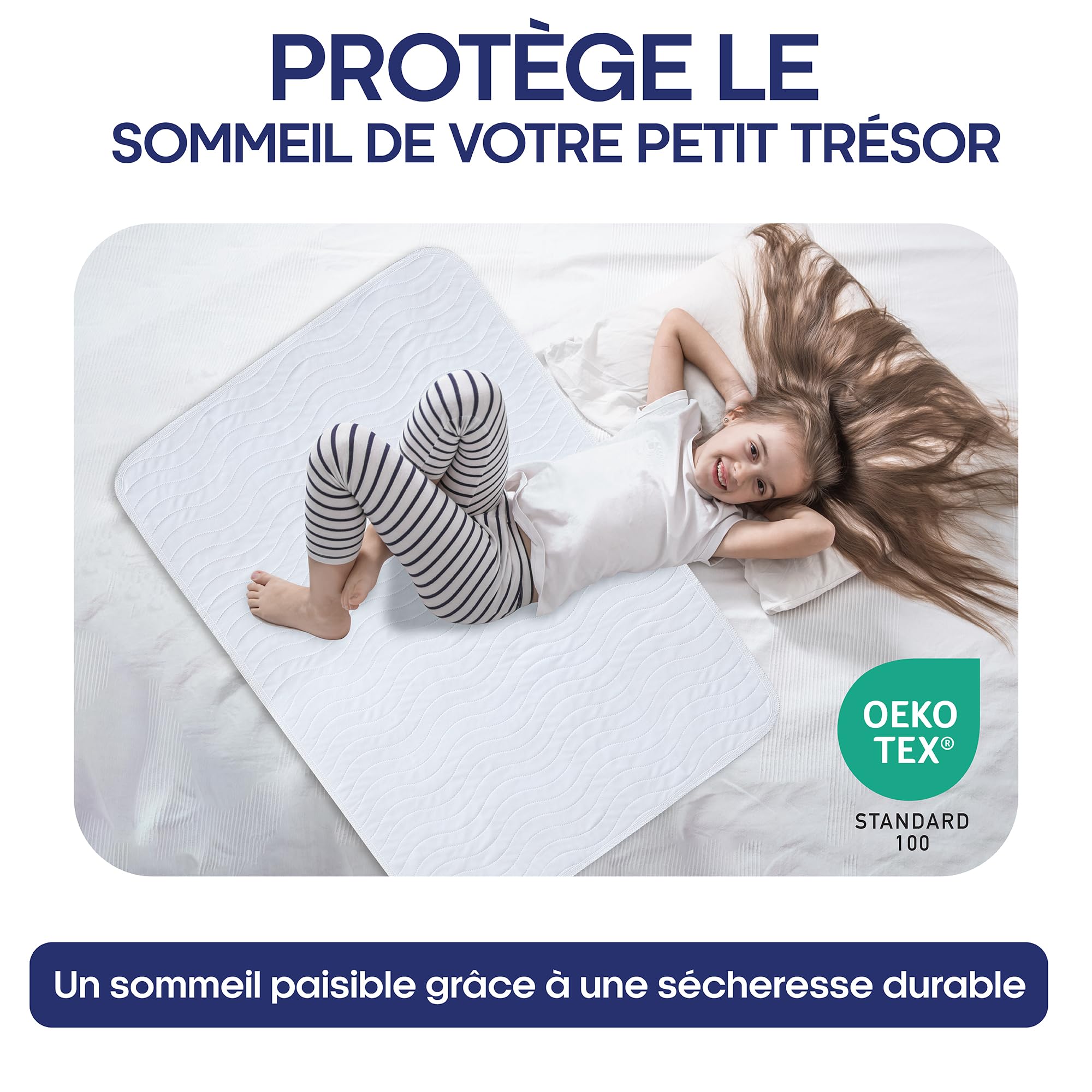 Protège-matelas Imperméable 70x140 Cm En Coton Molleton - Pour Lit Bébé/enfant, Lavable Machine, Certifié Oeko-Tex