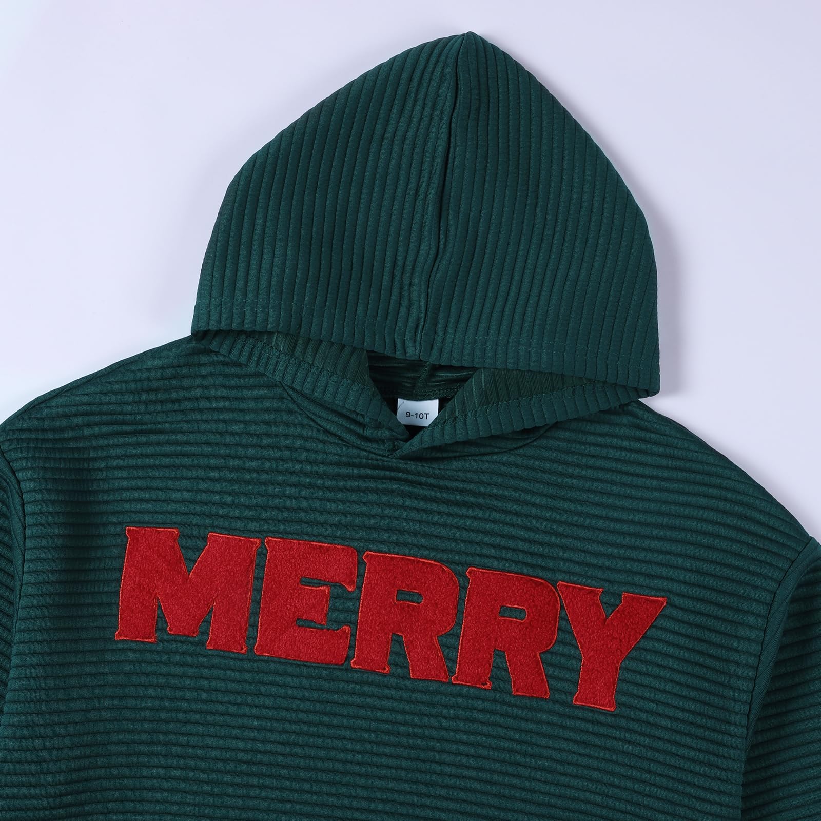 Weixinbuy Sudadera de Navidad unisex para niños, con cuello redondo, bolsillo canguro, sudadera de gran tamaño para niños y niñas, 7-14 años