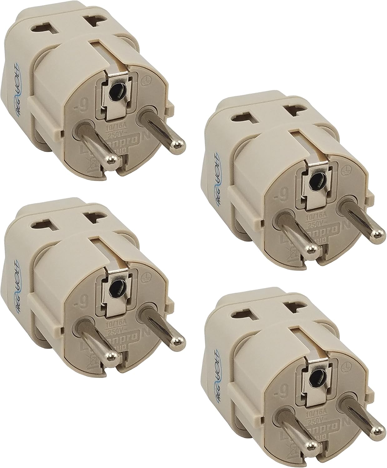 REGVOLT Grounded Universal 2 in 1 Travel Plug Adapter (Type E/F