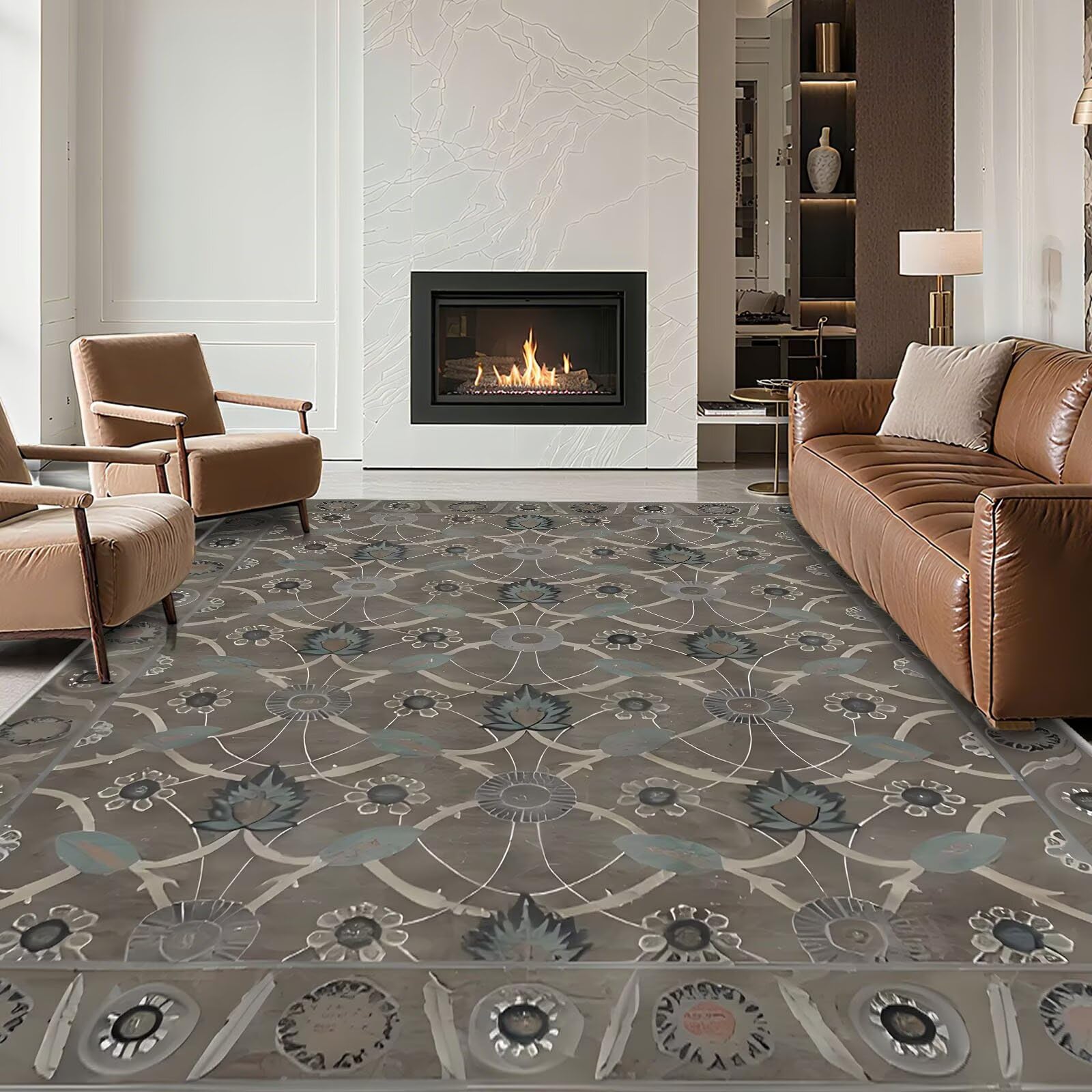 Tappeto Salva Parquet Lavabili in Lavatrice 200x250cm,Tappeti Grandi Dimensioni,0 per Camera,Condominiale,Salone