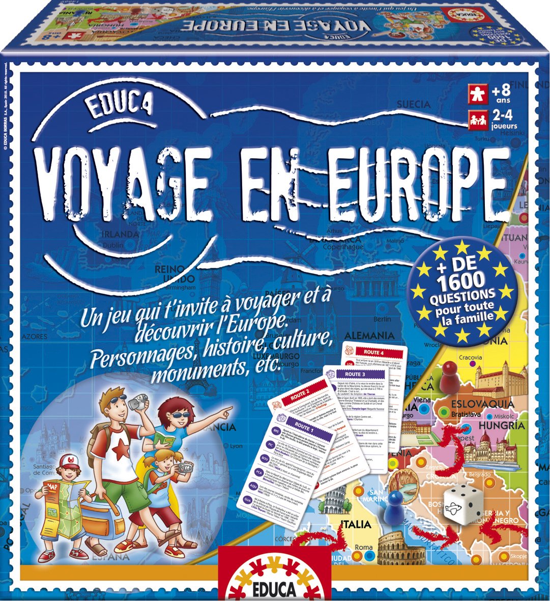 Educa Borras - 16036 - Jeu De Voyage en Europe