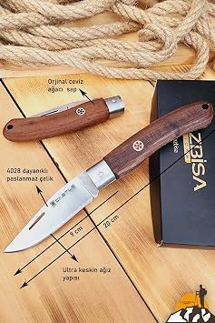 Ceviz Sap Çakı Kamp Çakısı Outdoor Piknik Çakısı Bahçe Çakısı Mutfak Bıçak Bıçağı (ÇK117)
