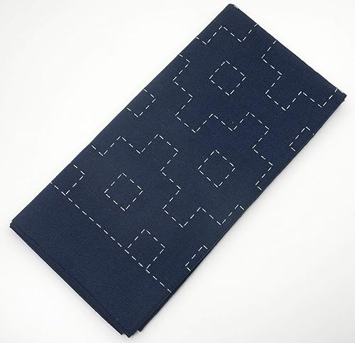 Miniatura 2 de DARUMA Sashiko Sampler - Tela original color azul marino (ángulo recto conectado)