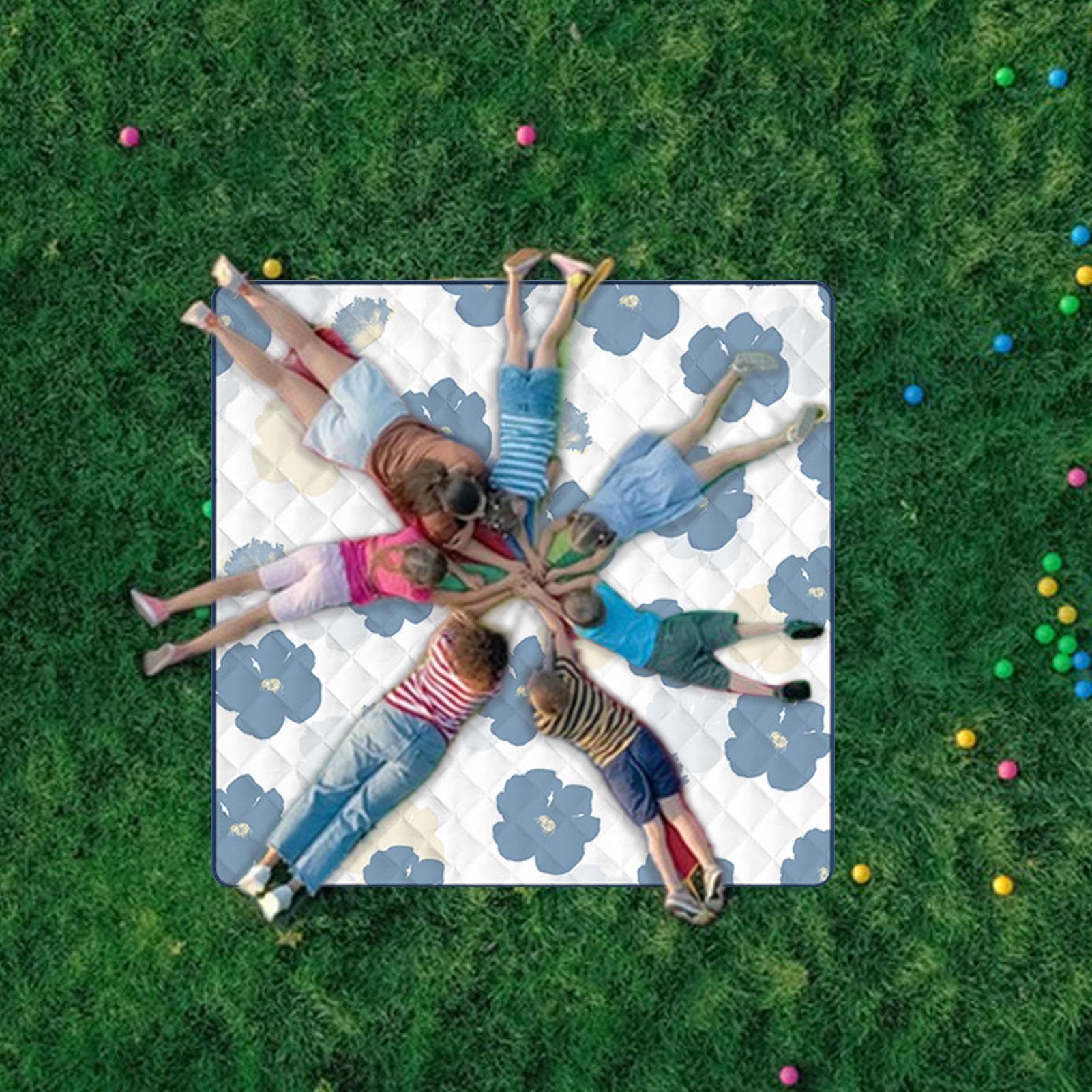Wodoodporne koce piknikowe na zewnątrz, kempingowy koc odporny na piasek, składany, przestronny design, dobry do podróży, wędrówek, wędkowania, wędrówek z plecakiem, biwakowania, 190 x