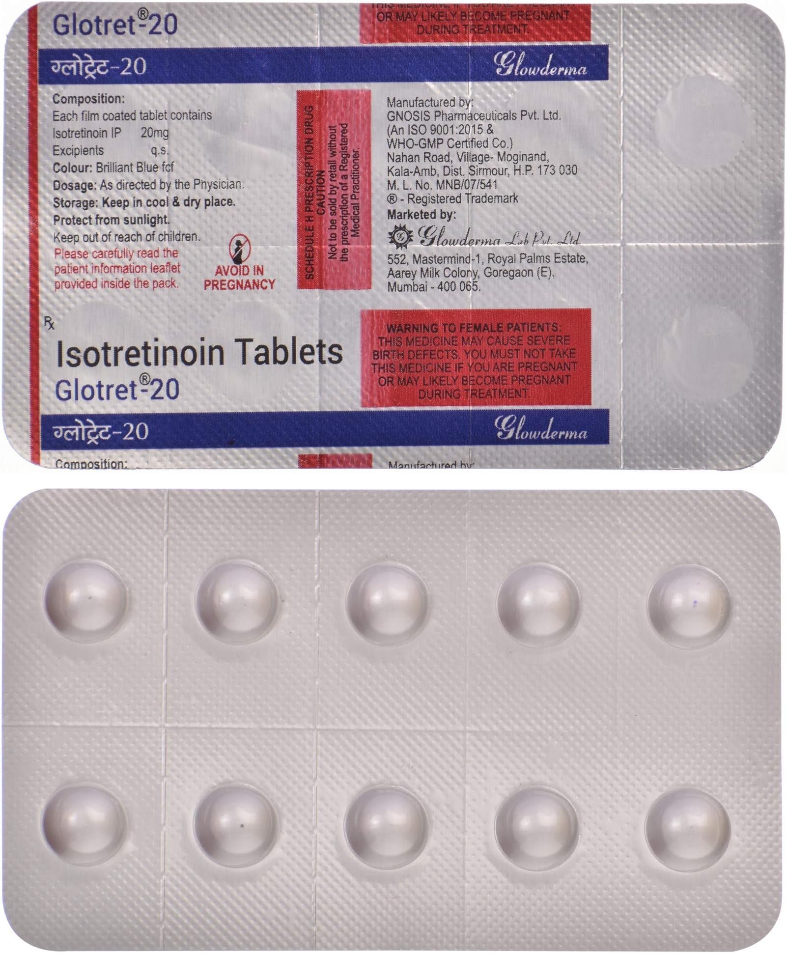 Glotret-20 - Strip of 10 Tablets