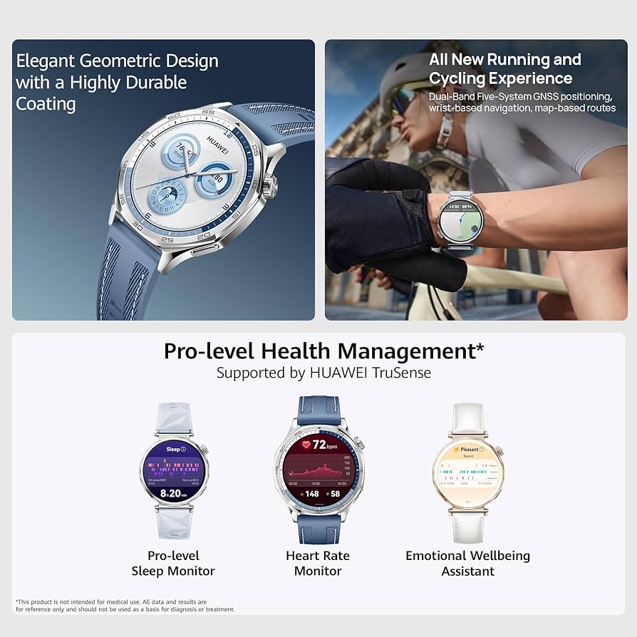 【ユウジ】HUAWAI WATCH GT 5 46mm ブルー HUAWEI Watch GT 5 46mm Smartwatch, up to 14 Days Battery