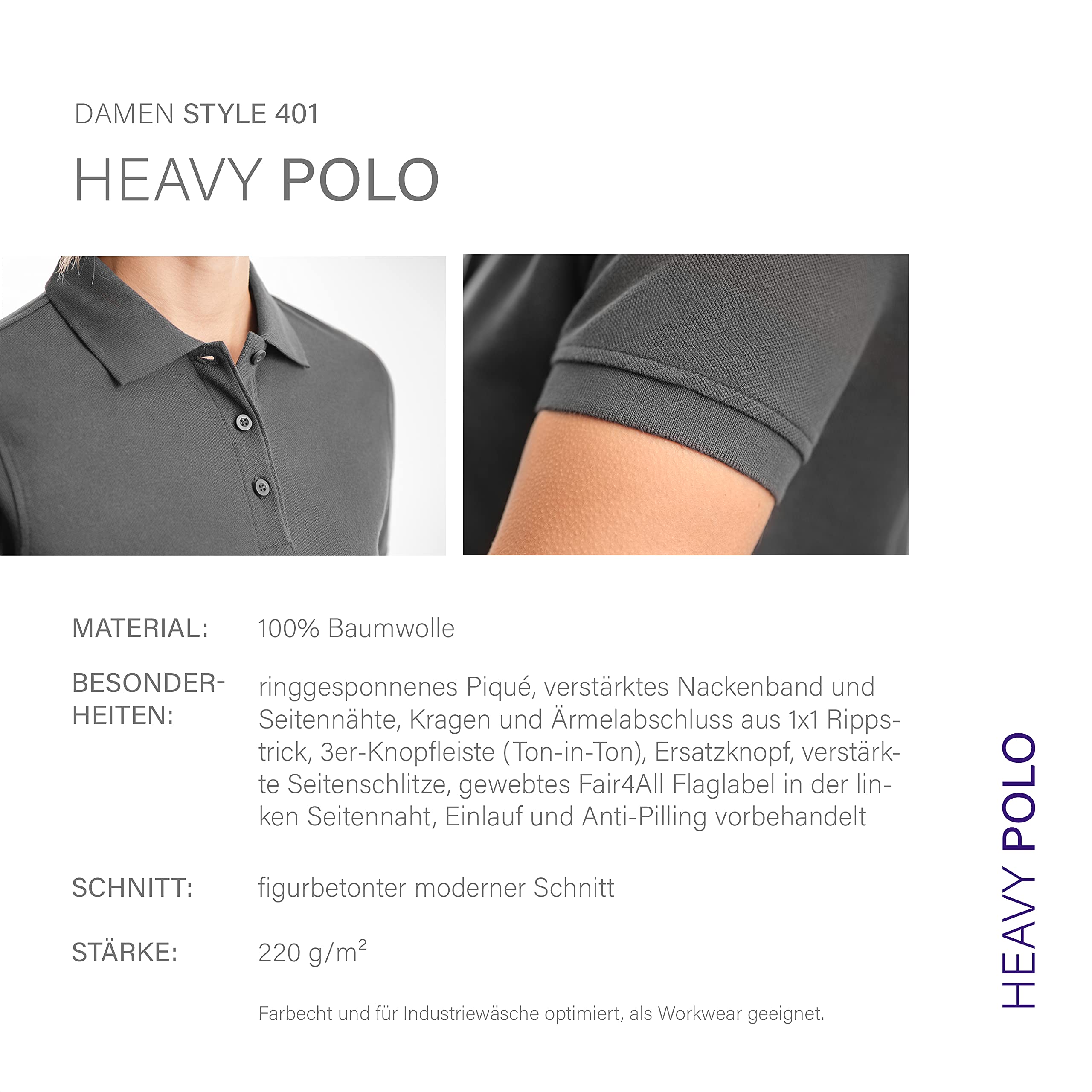 HRM Heavy W Polo Mujer