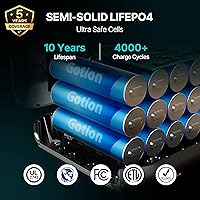 Vista 5 de DABBSSON 2048Wh Portable Power Station, Safe Semi-Solid LiFePO4, 3300W Power Boost, 2200W AC Output ×6, 41lb,Compact & Lightweight, 1.3X Runtime
