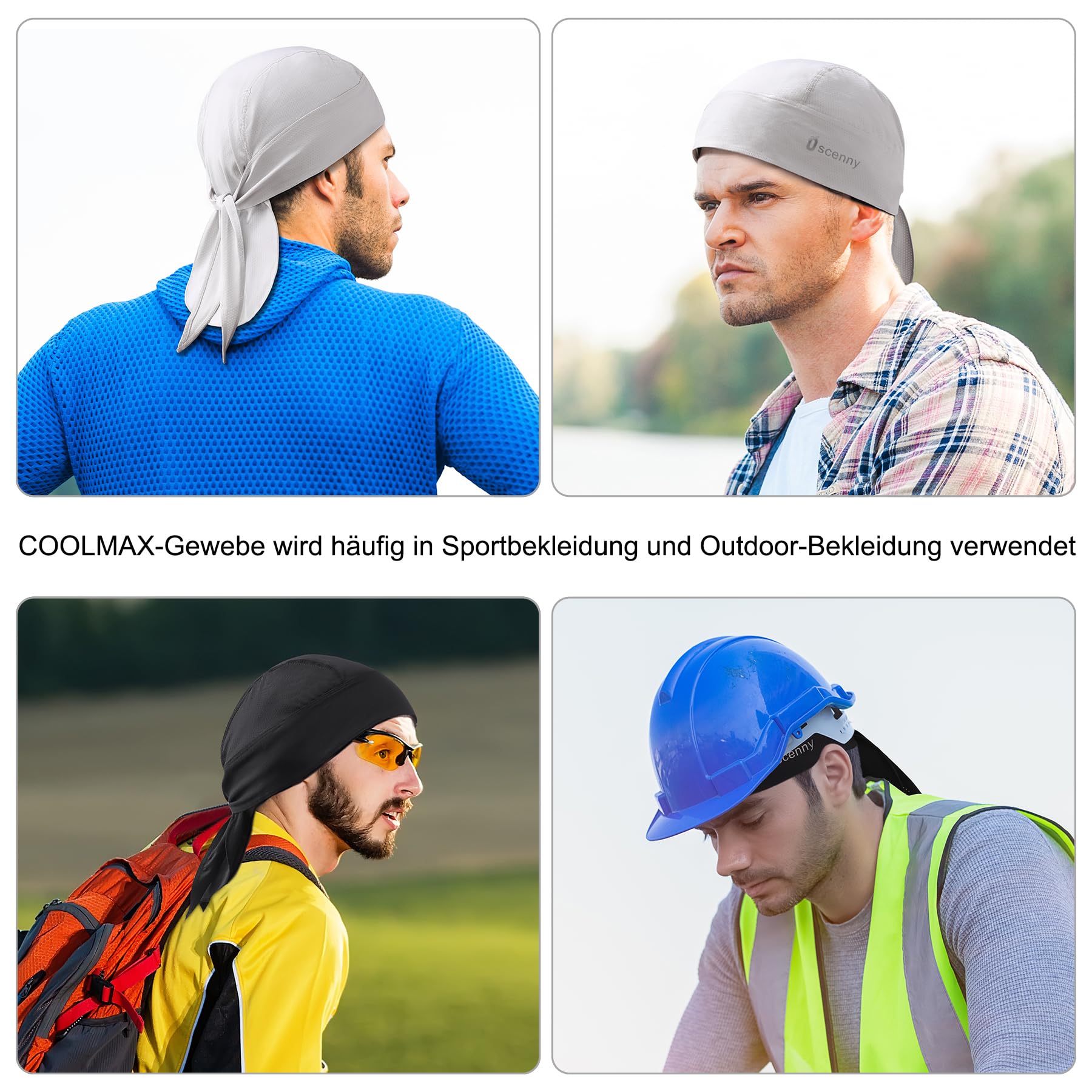 Czapka typu bandana z trupią czaszką, amerykańska czapka Coolmax, lekki, perforowany materiał, szybkoschnący, odprowadzający wilgoć, Durag, ochrona przed słońcem, bieganie, motocykl, czapka na