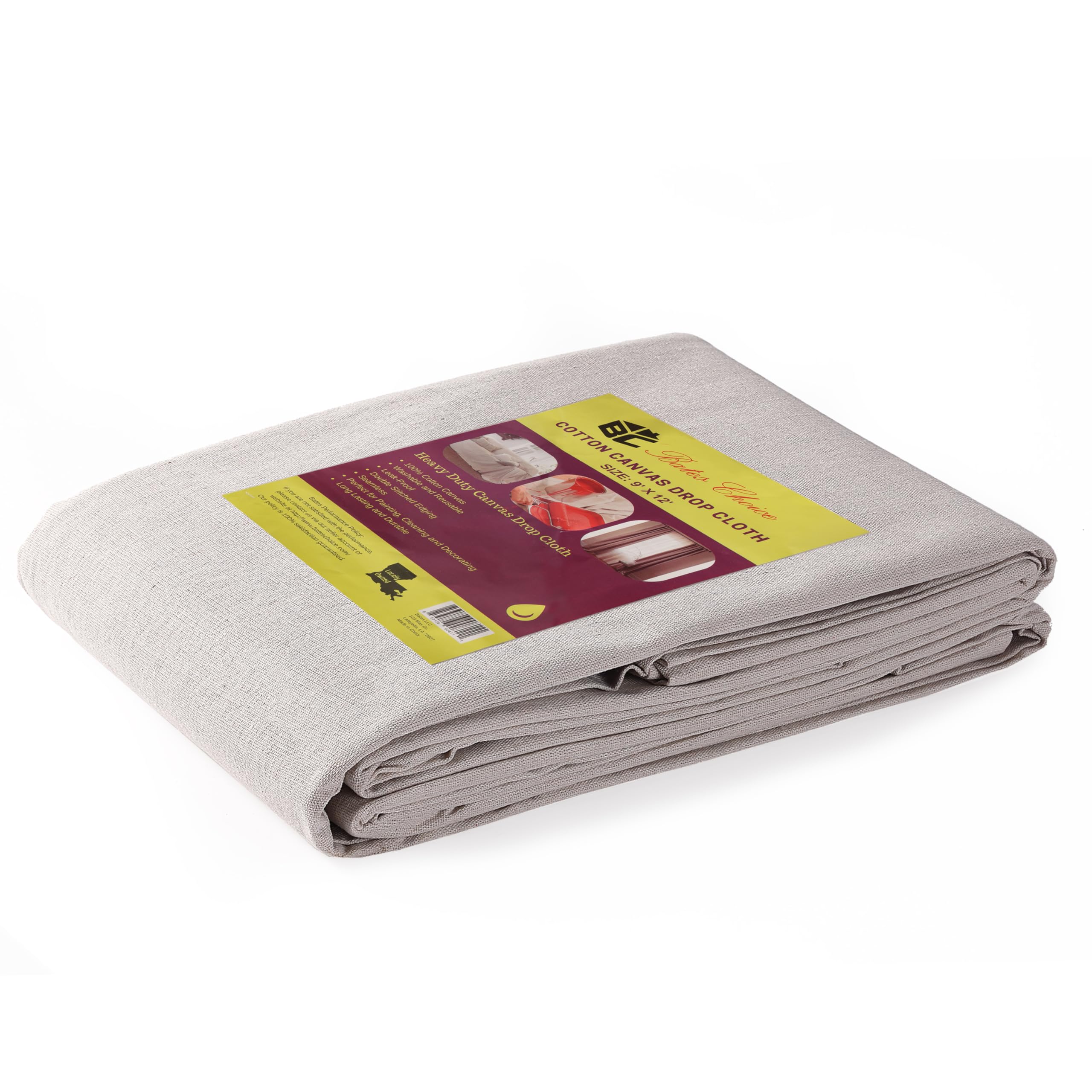 Bates- Canvas Drop Cloth - 9x12, Paint Tarp for Painting