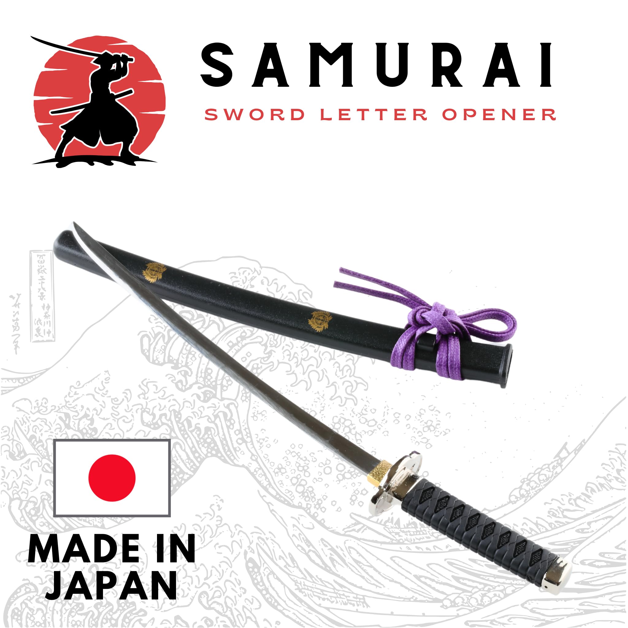 Samurai Sword Letter Opener with Display Stand
