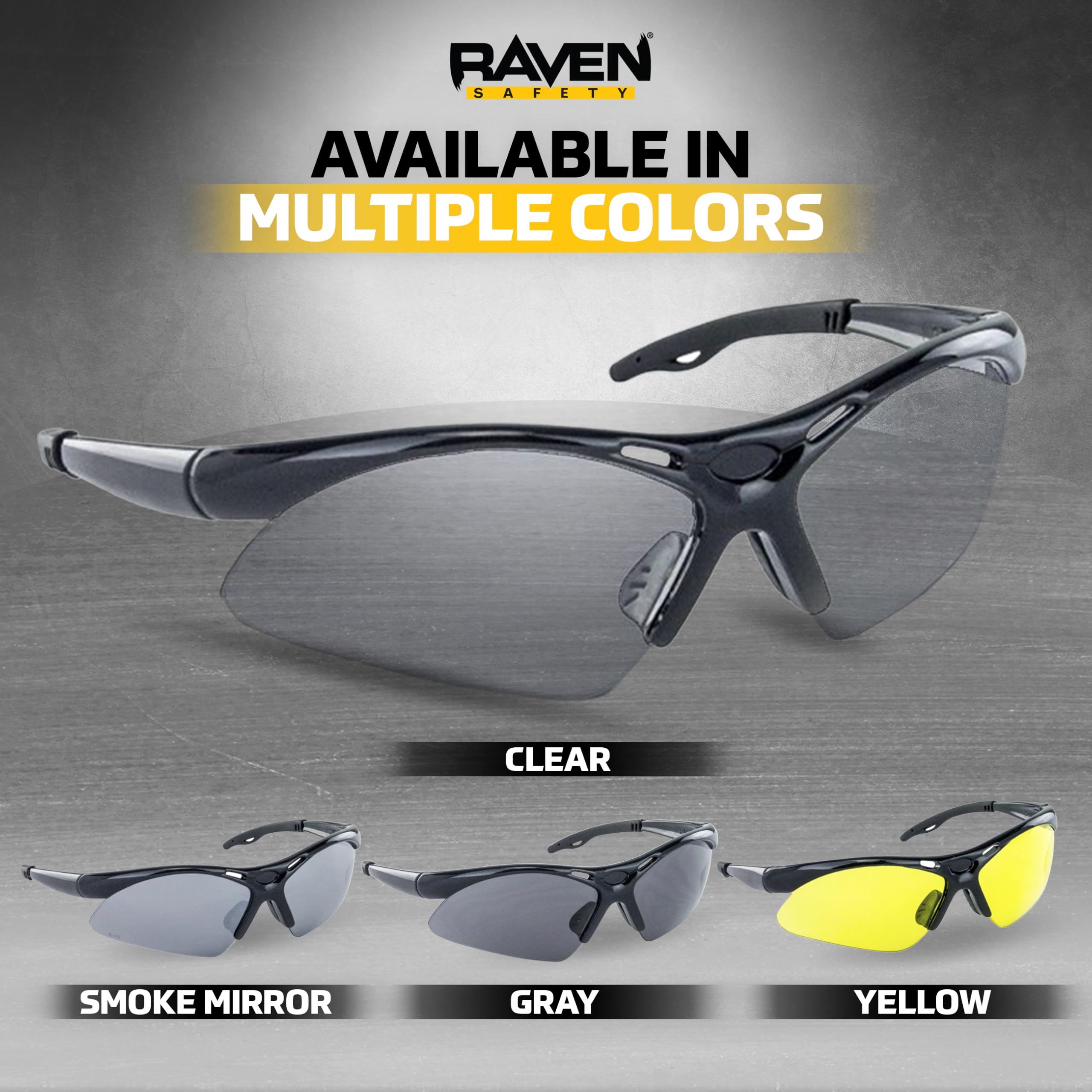 SAS Sécurité 540–0201 Diamondback Lunettes de sécurité Cadre noir, objectif ombré