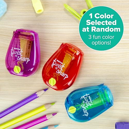 Miniatura 2 de Bostitch Twist-n-Sharp - Sacapuntas para niños y lápices de colores colores surtidos PS1-ADJ