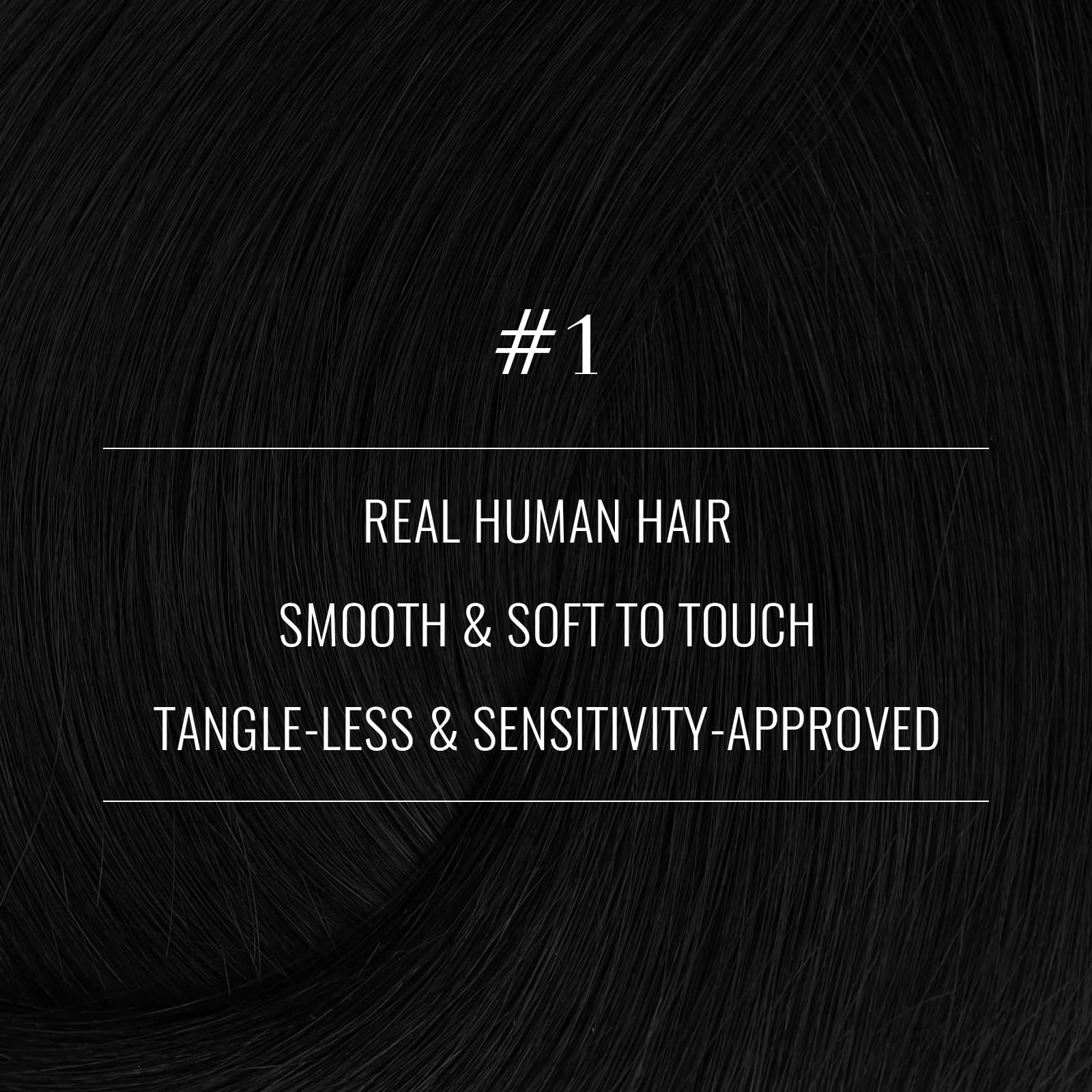 Fshine Clip Extension Capelli Veri 120g 35.5cm Extension Clip in Capelli Neri Extension Lisci Capelli Colore 1 Hair Extensions 7 Pezzi Double Weft Clip in Human Hair Extension - 3