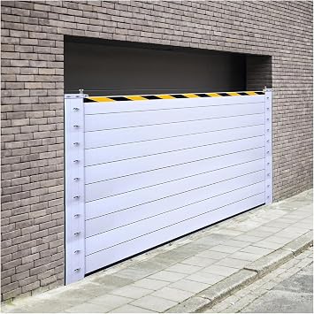 LXLZYXSF Door Dams Flood Barrier Hurricane Water Barrier for High Water, 6.5ft Tall Modular Baffle Flood Protection Barrier Aluminum Removable Flood Protection Board13.4ft Length x 78in Height