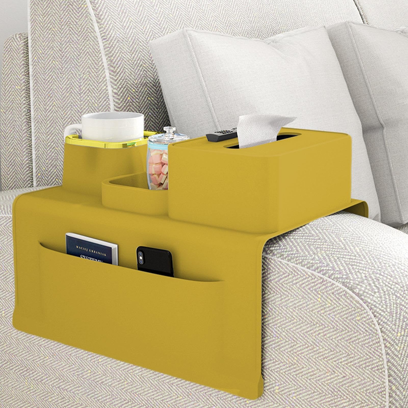 Silikon-Getränkehalter für Sofa-Arme: Flexibles Sofa, Getränkehalter mit