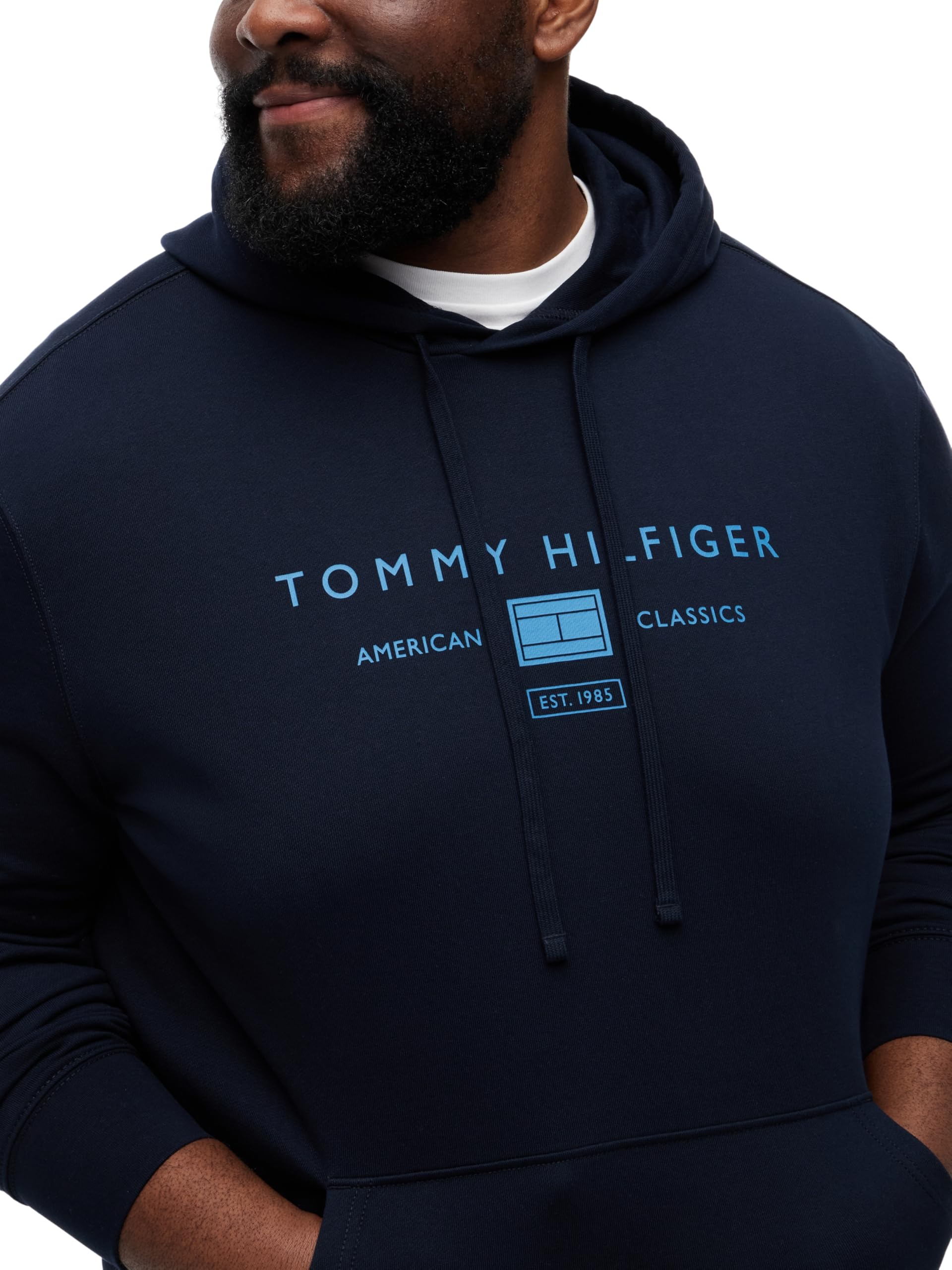 Tommy Hilfiger BT-Brand L0ve TR Mono Stck HDY-b Mw0mw44052 Sudadera con Capucha y Cremallera Hombre (Pack de 1)