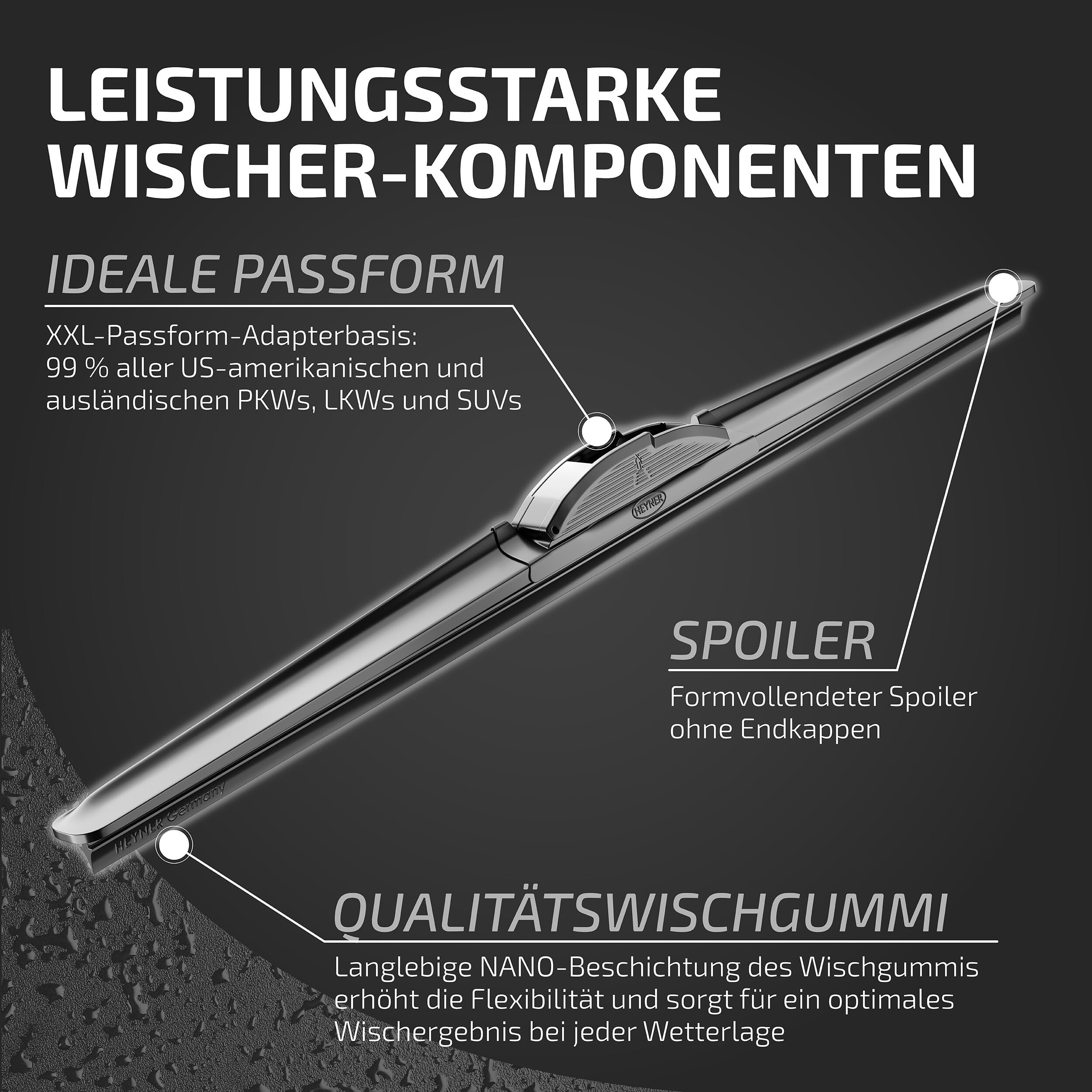 HEYNER Zestaw wycieraczek przedniej szyby do MAZDA 6 Sport Kombi 2008-2012 HYBRID