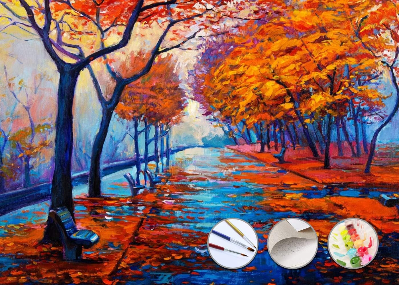 Paint by Numbers Kit for Adults DIY Paint by Numbers Landscape w/ ImpressionistStyle Pastoral