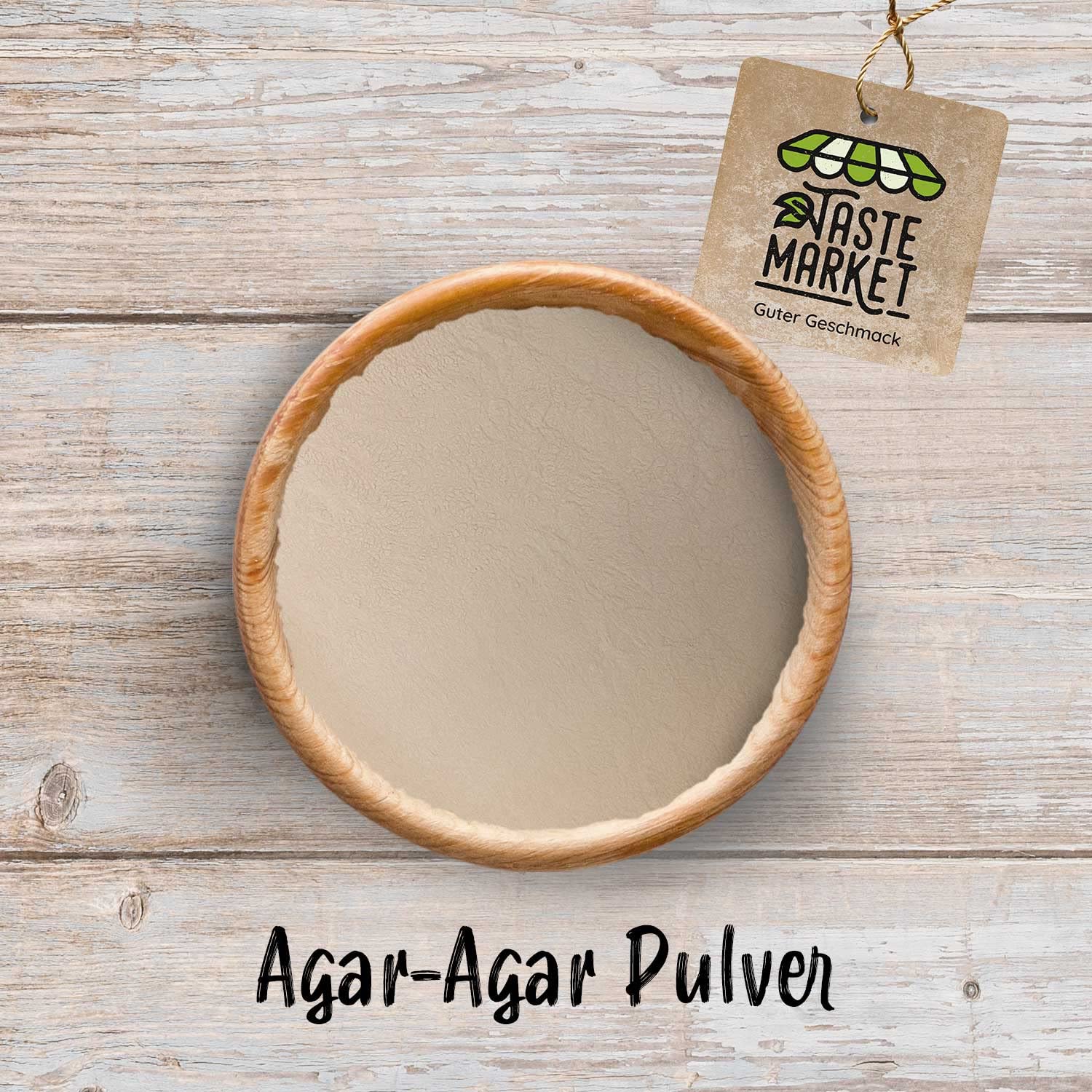 TASTE MARKET Guter Geschmack 2 x 500 g Agar Agar Polvere | Gelificante vegetale | Vegano | Addensante