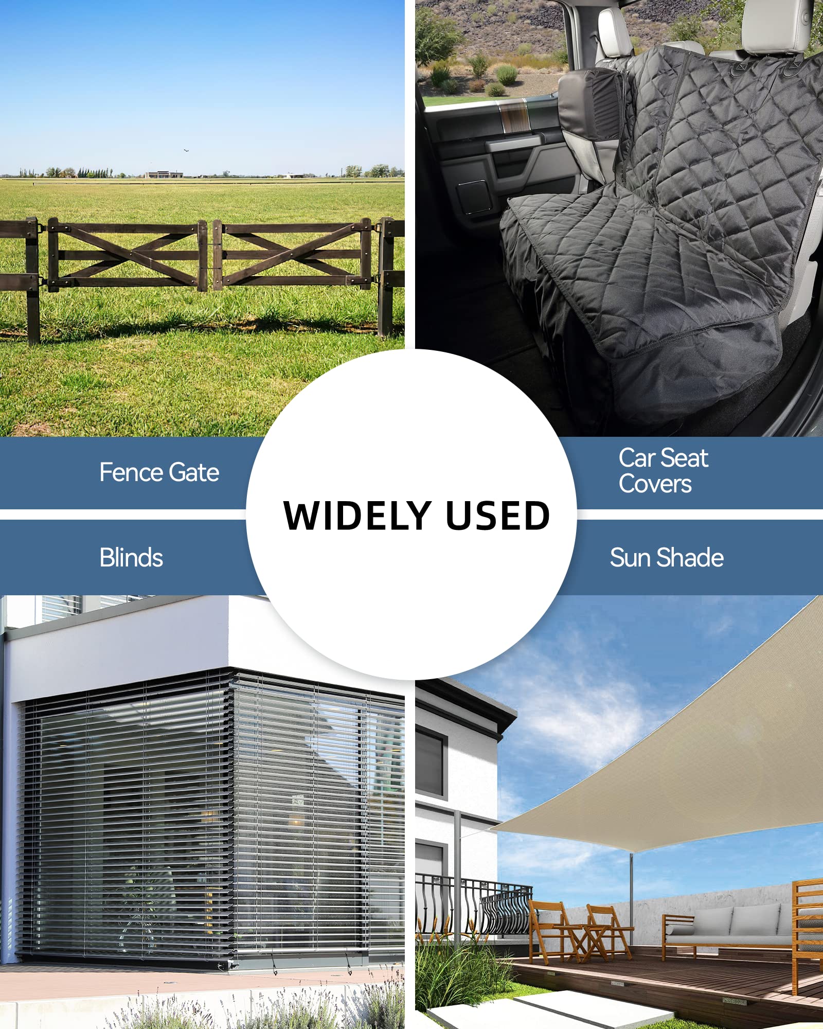 Lot De 7 Mini Tendeurs Courts Bleus De 5,1 Cm De Diamètre Et