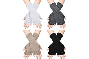 Isotoner Fingerless Gloves: Type and Text Warmly