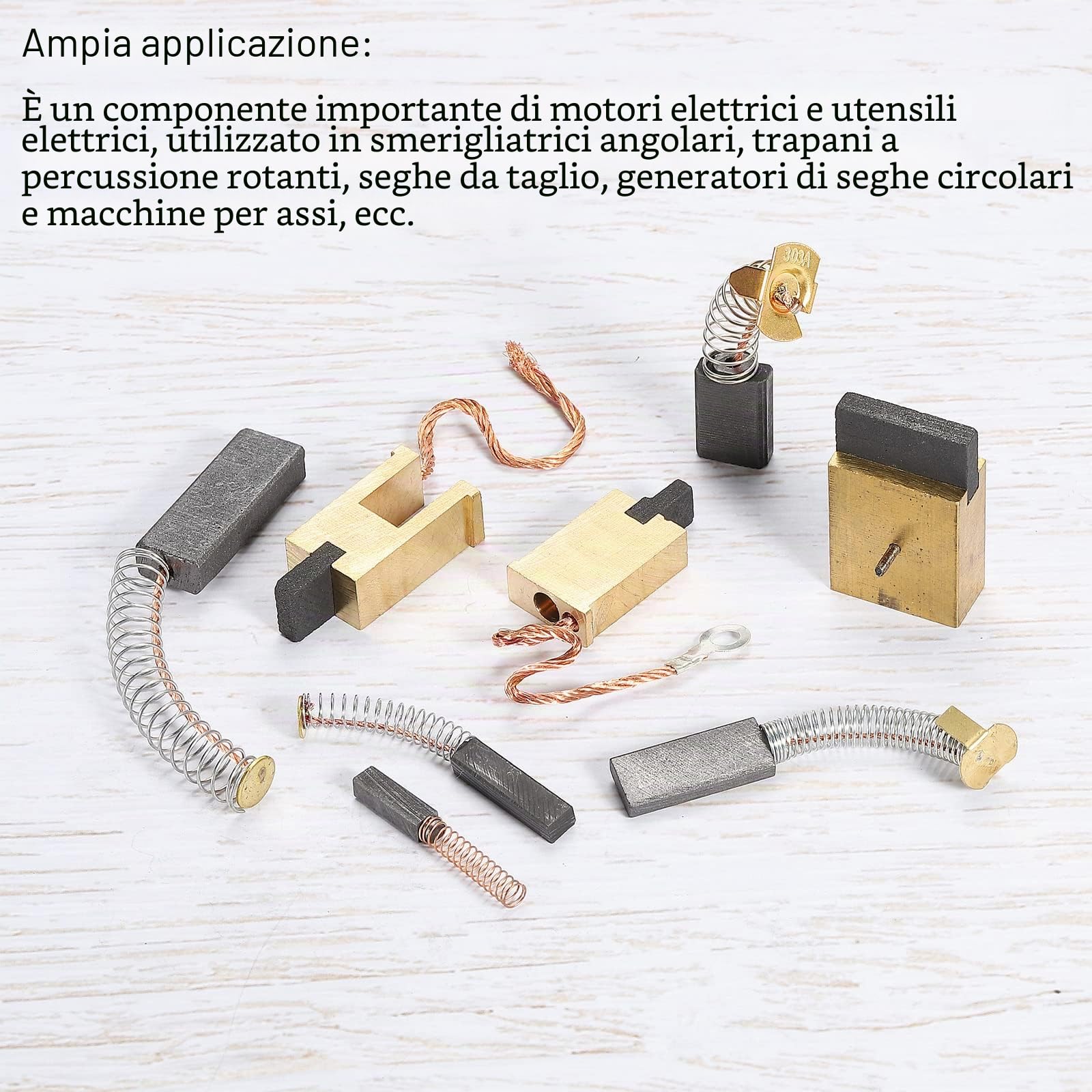 PATIKIL Carbonio Spazzole Spazzola di Carbone di Ricambio 14x4x4mm per Motori Elettrici Potenza Strumento Angolo Smerigliatrice Tavolo Ricambio Parte Riparazione, 4pz