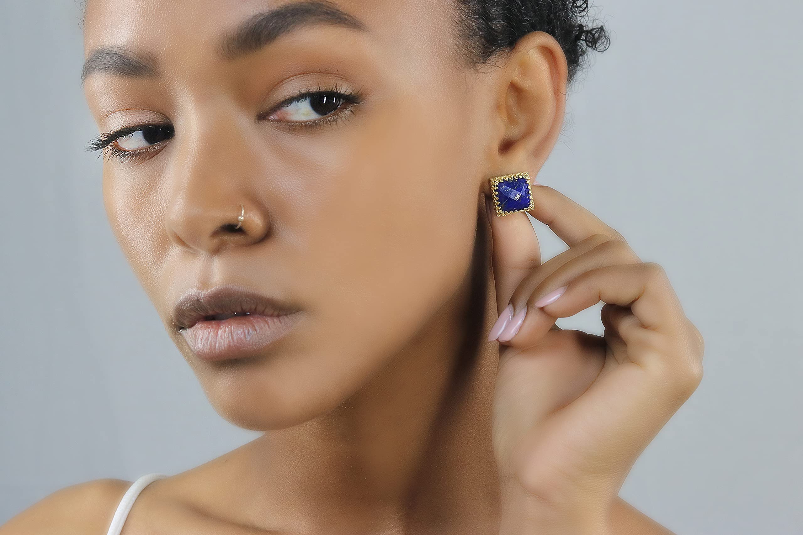 14k Oro Pendientes con Piedra de la Luna - Facetado Pendientes de Piedra de Nacimiento de Junio, Pendientes Boho para Mujeres, Pendientes Formales para Ocasiones - con Caja de Regalo