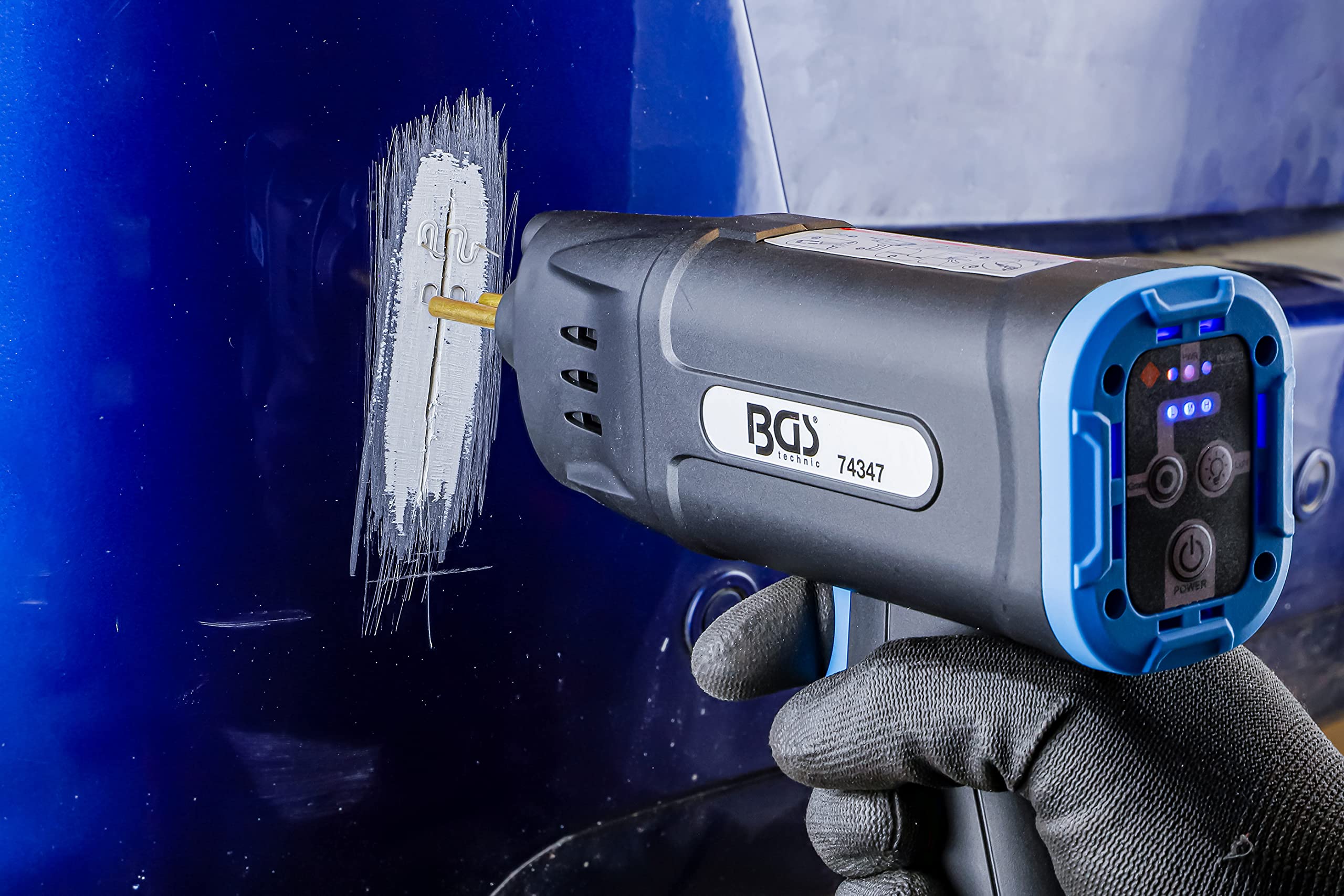 BGS 74347 | Kunststoff-Reparatur-Satz | Kunststoff-Schweißgerät | Auto-Stoßstangen-Riss-Reparatur