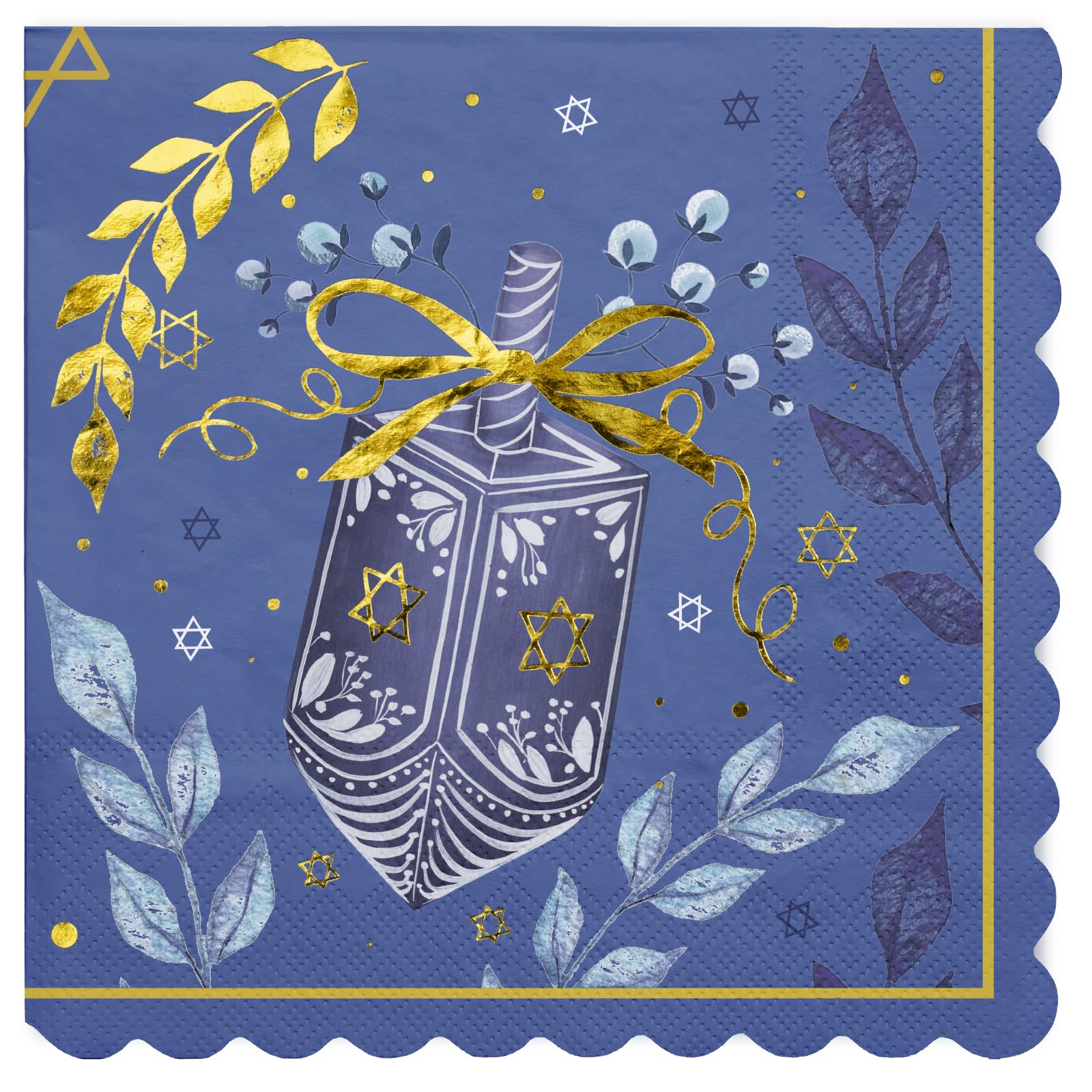 Amazon.com: WRAPAHOLIC 50Pcs Hanukkah Paper Napkins - 3 Ply Disposable ...